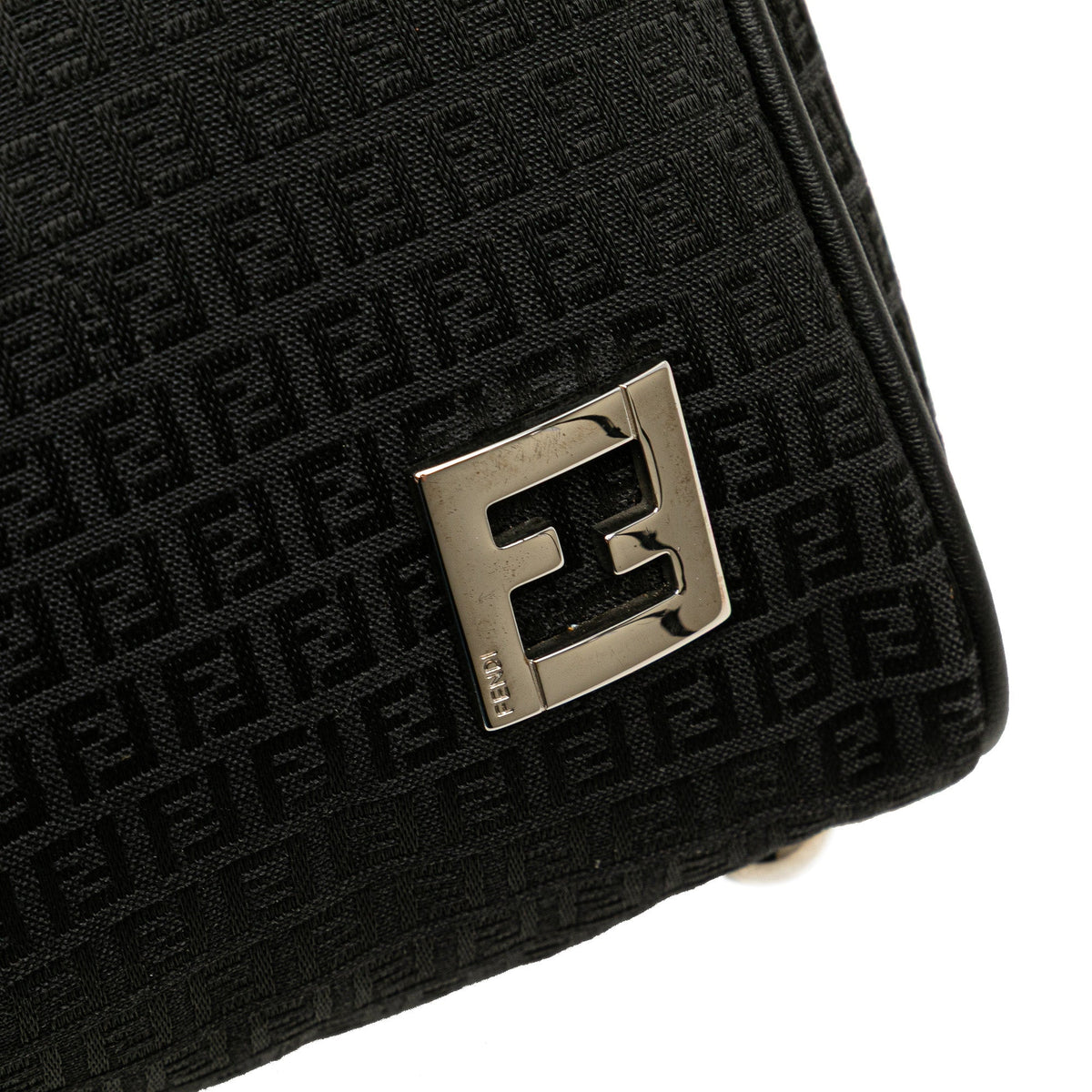 Fendi Micro Zucchino Canvas Bauletto Handbag