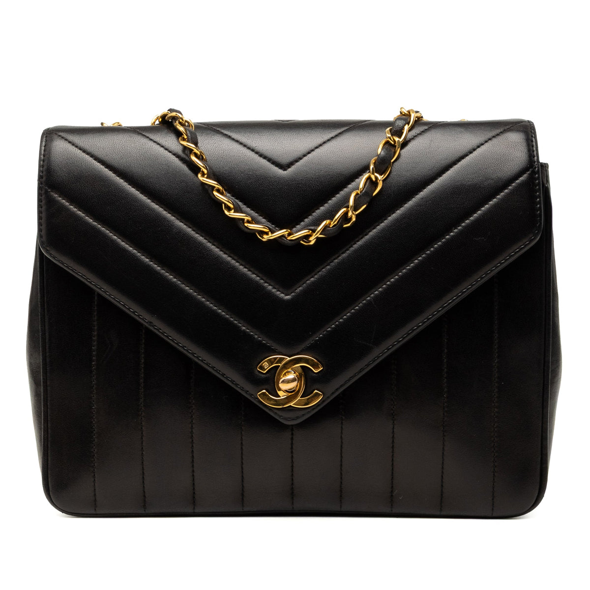Chanel Small Chevron Lambskin Envelope Flap