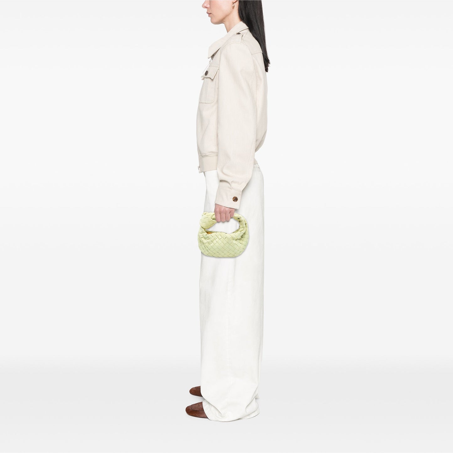 Bottega Veneta Mini Suede Intrecciato Jodie