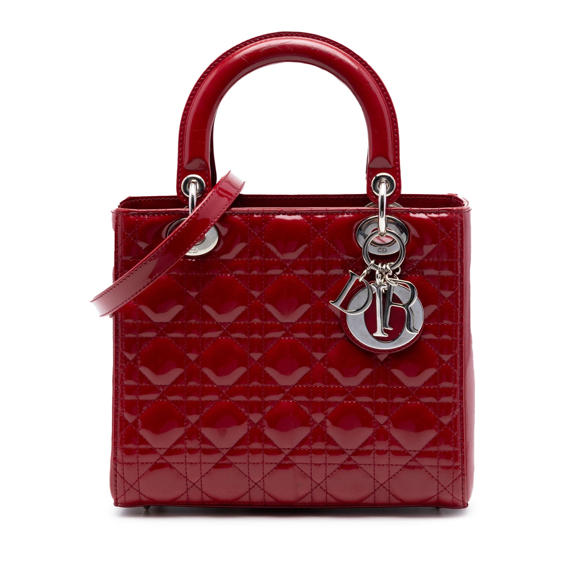 Dior Medium Patent Cannage Lady Dior