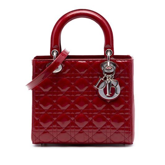 Dior Medium Patent Cannage Lady Dior