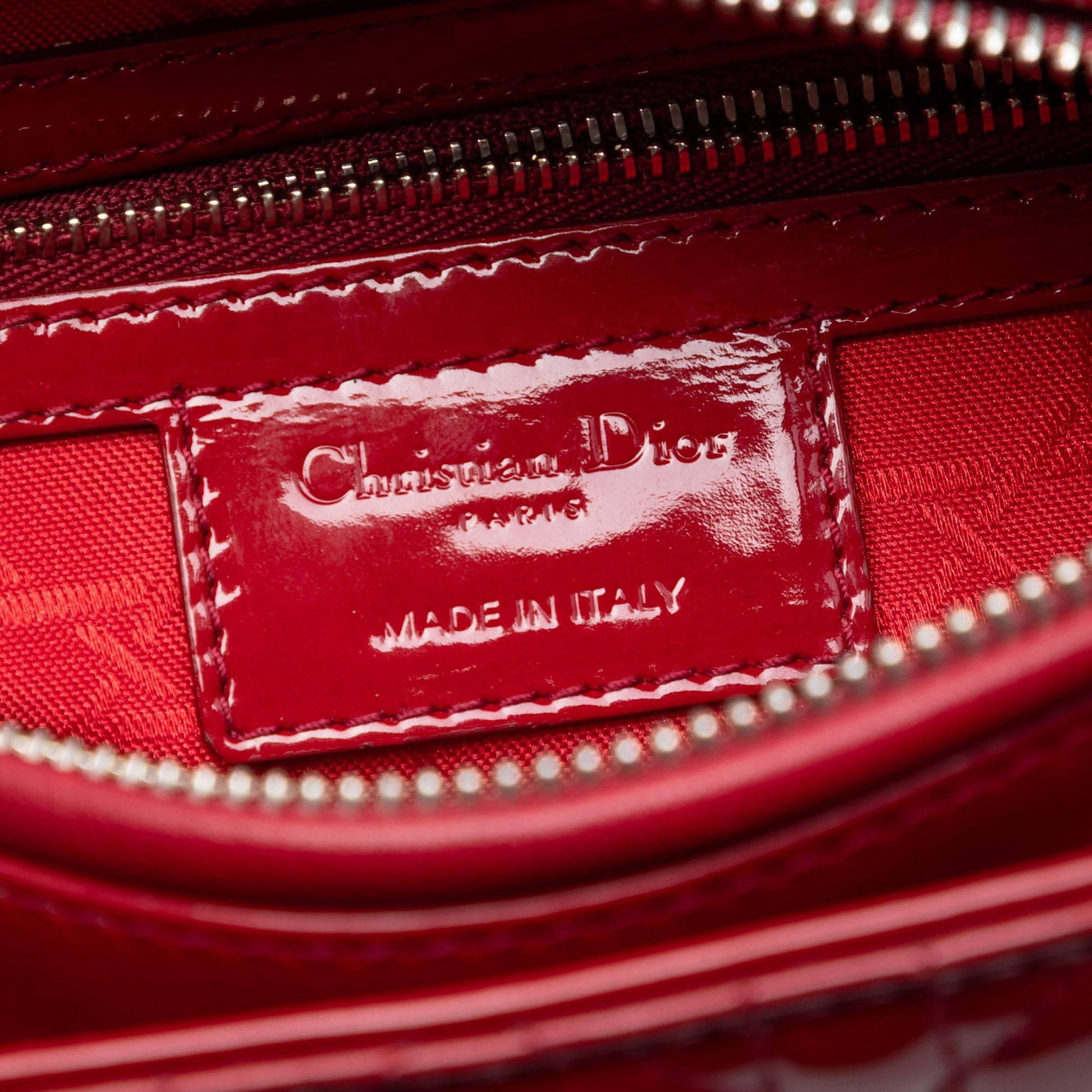 Dior Medium Patent Cannage Lady Dior