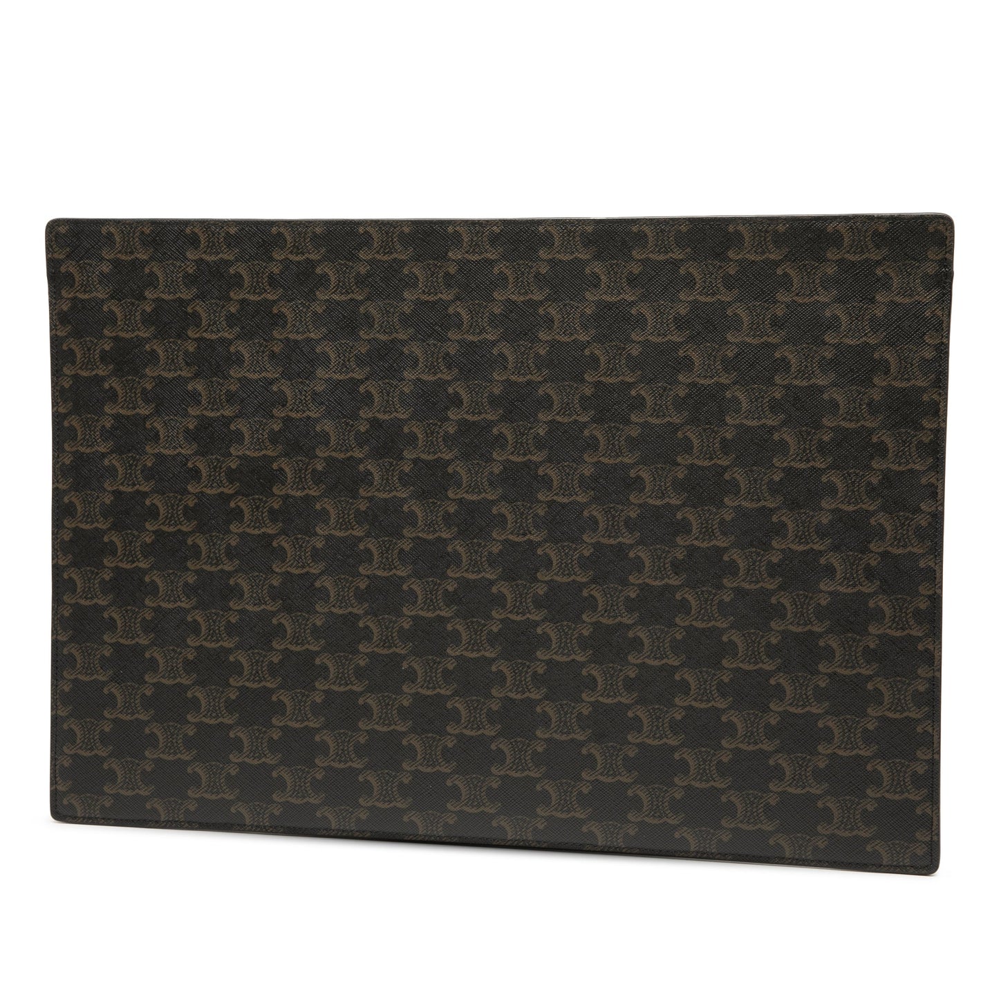 Celine Triomphe Coated Canvas Clutch