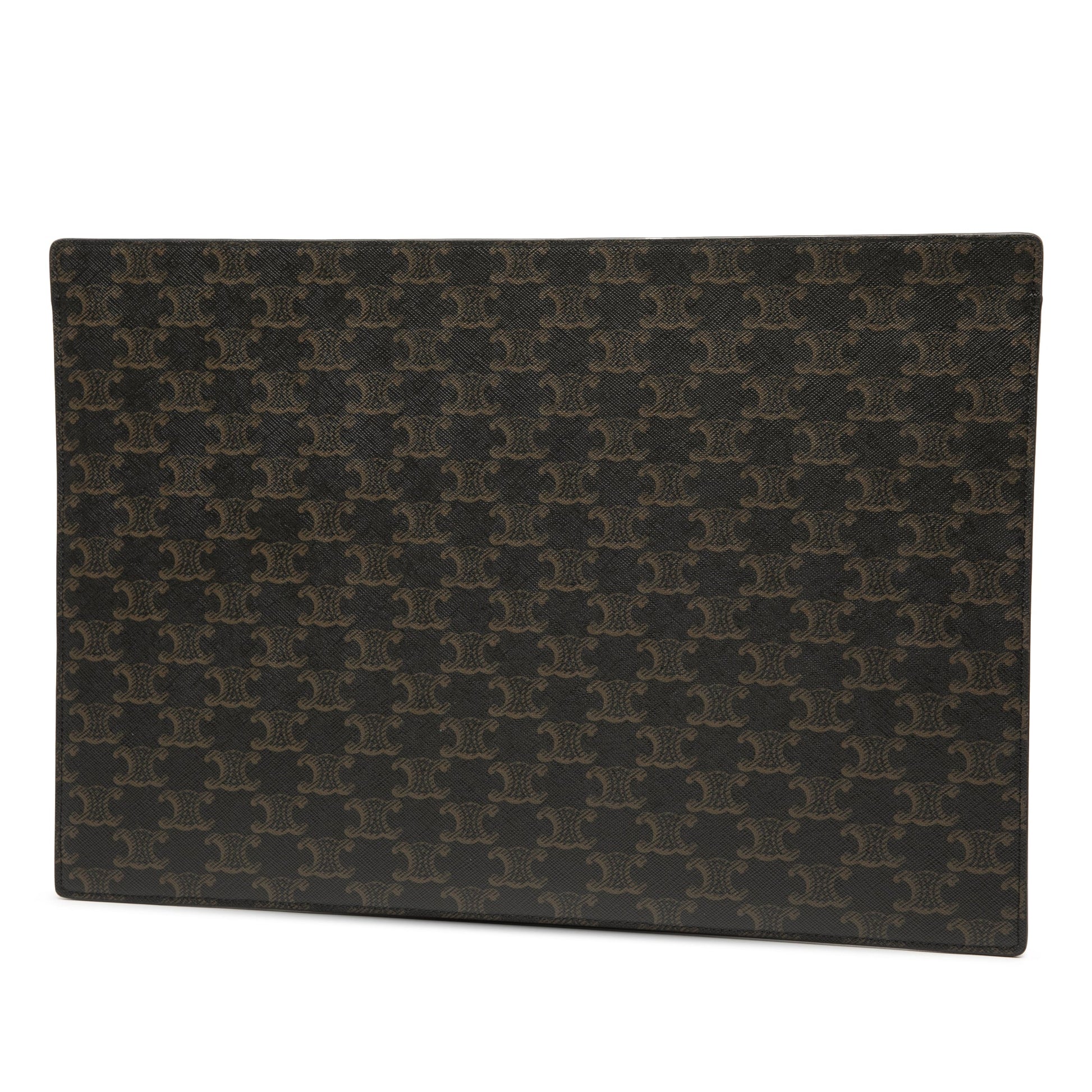 Celine Triomphe Coated Canvas Clutch