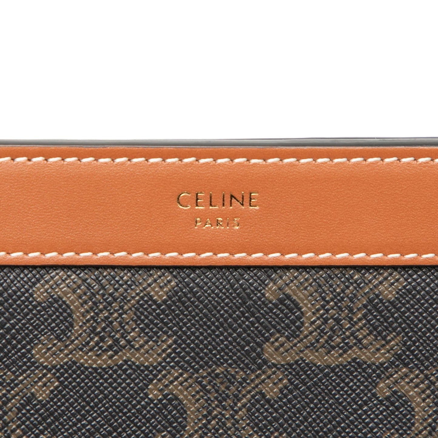Celine Triomphe Coated Canvas Clutch