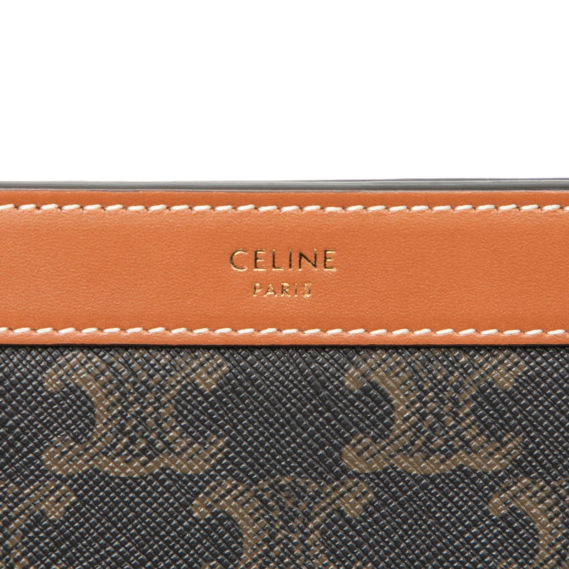 Celine Triomphe Coated Canvas Clutch