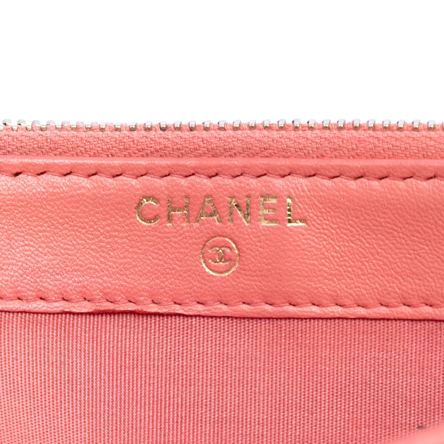Quilted Caviar Boy Double Zip Clutch With Chain