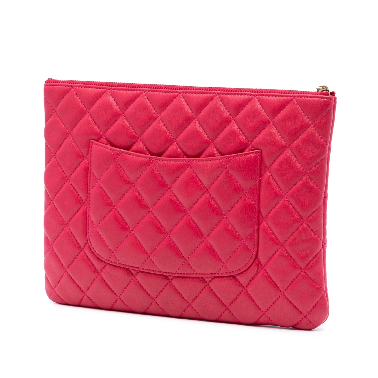 Chanel Medium Quilted Lambskin O Case Clutch