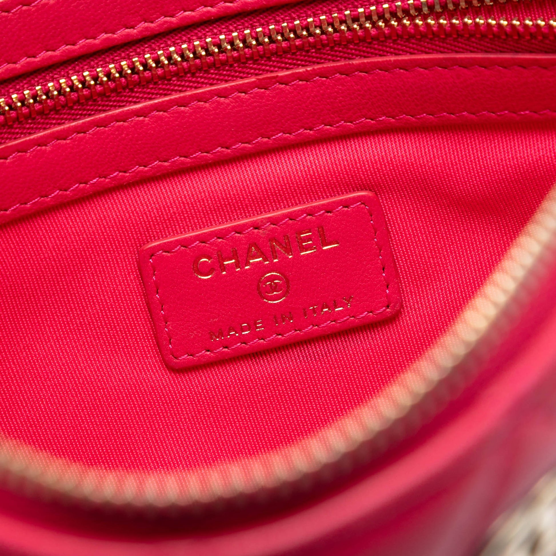 Chanel Medium Quilted Lambskin O Case Clutch