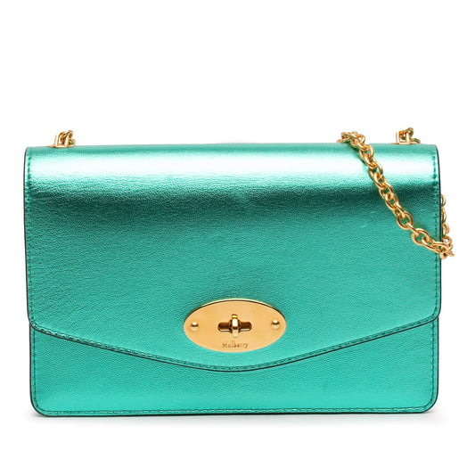 Mulberry Small Metallic Grained Calfskin Darley Crossbody