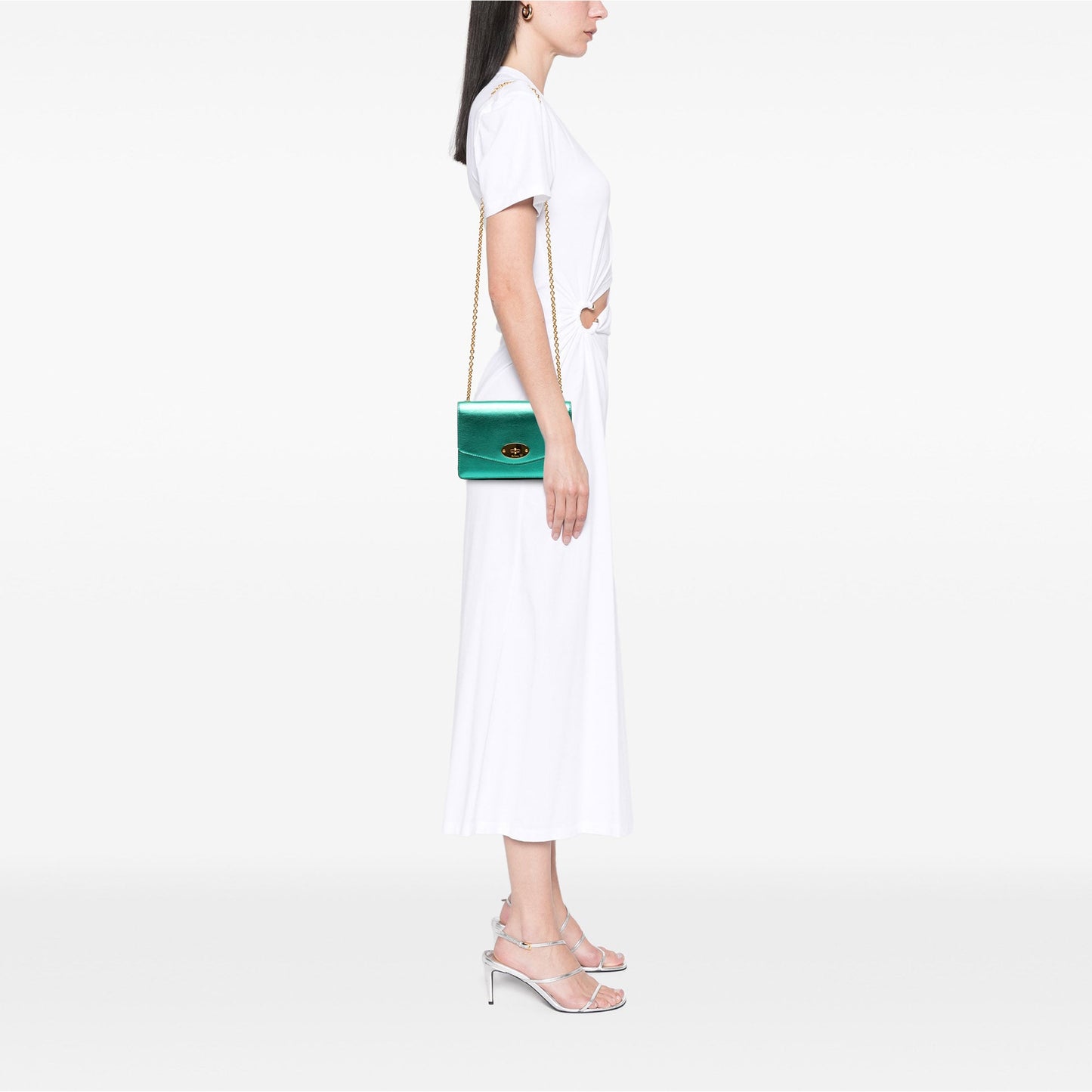 Mulberry Small Metallic Grained Calfskin Darley Crossbody