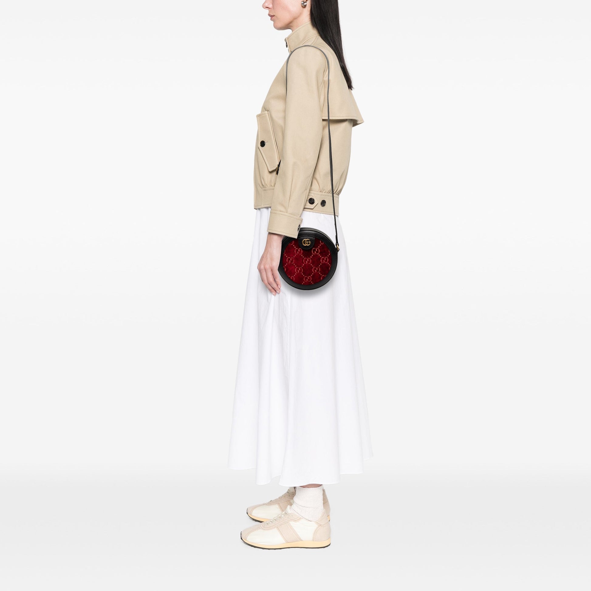 Gucci GG Marmont Velvet Round Crossbody
