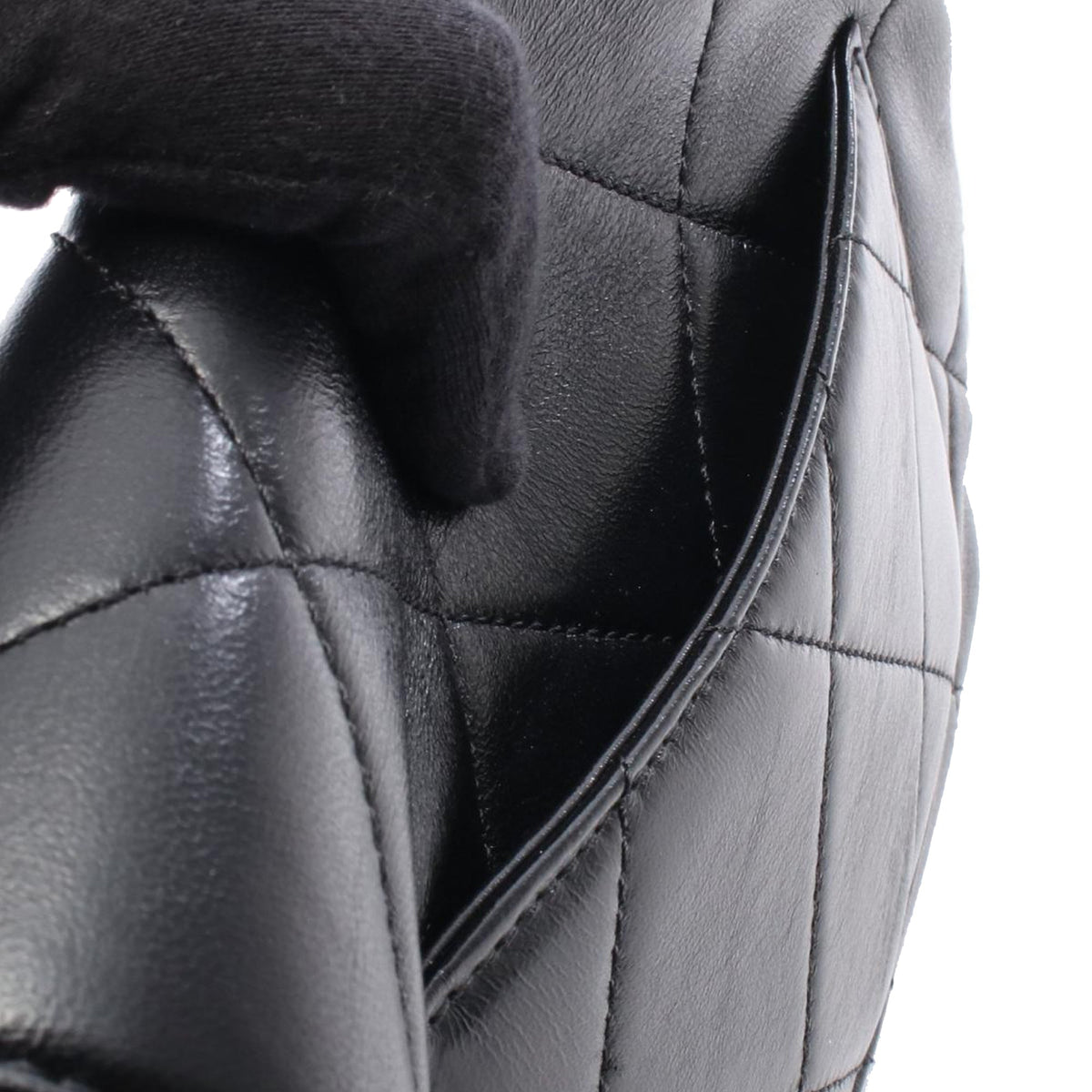 Chanel CC Quilted Lambskin Single Flap
