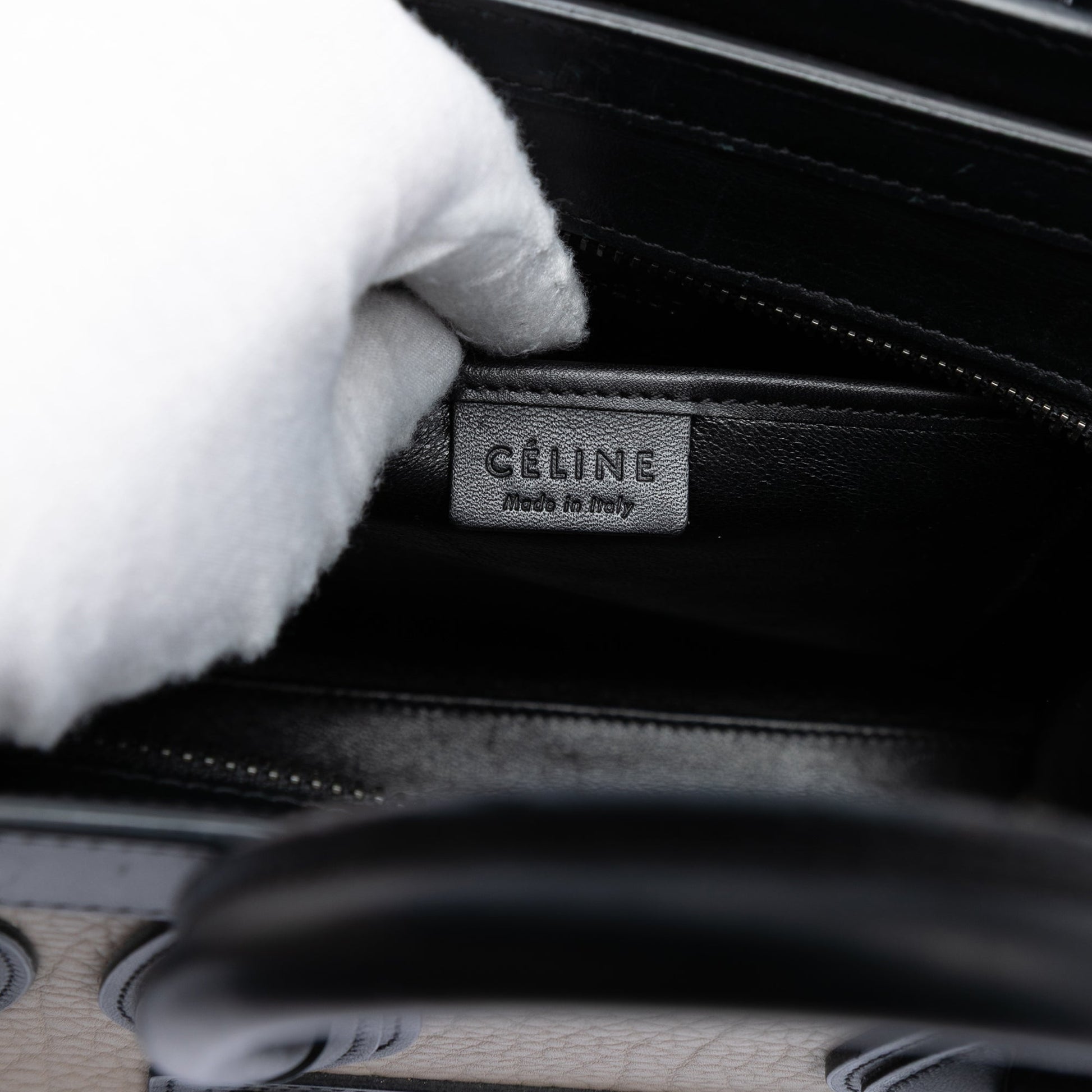 Celine Nano Tricolor Leather Luggage Tote