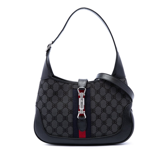 Balenciaga Gucci The Hacker Project Small BB Canvas Web Jackie 1961 Crossbody