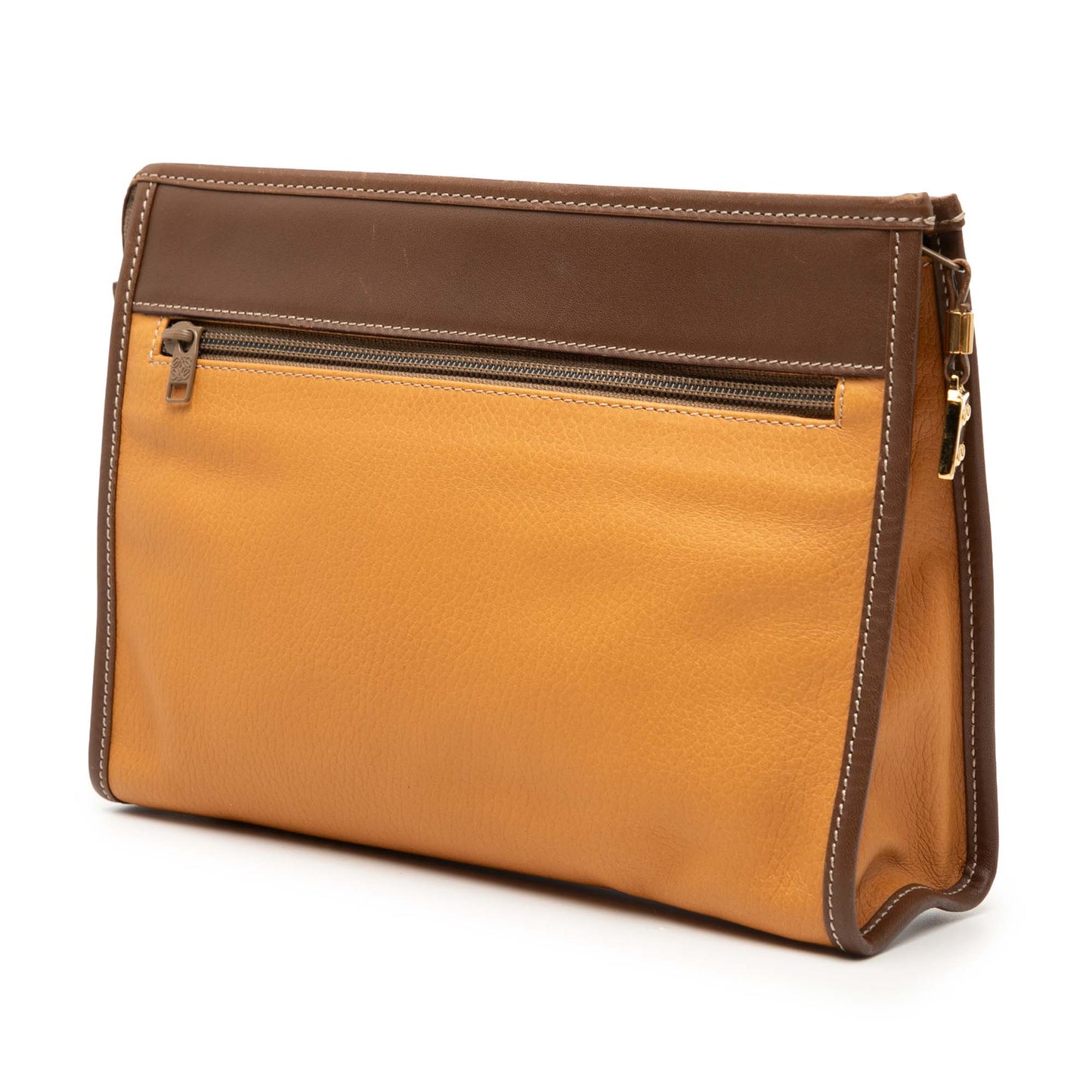 LOEWE Leather Anagram Clutch