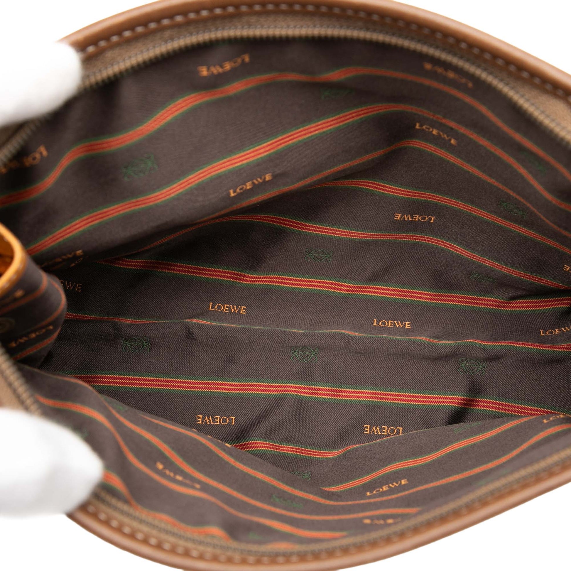 LOEWE Leather Anagram Clutch