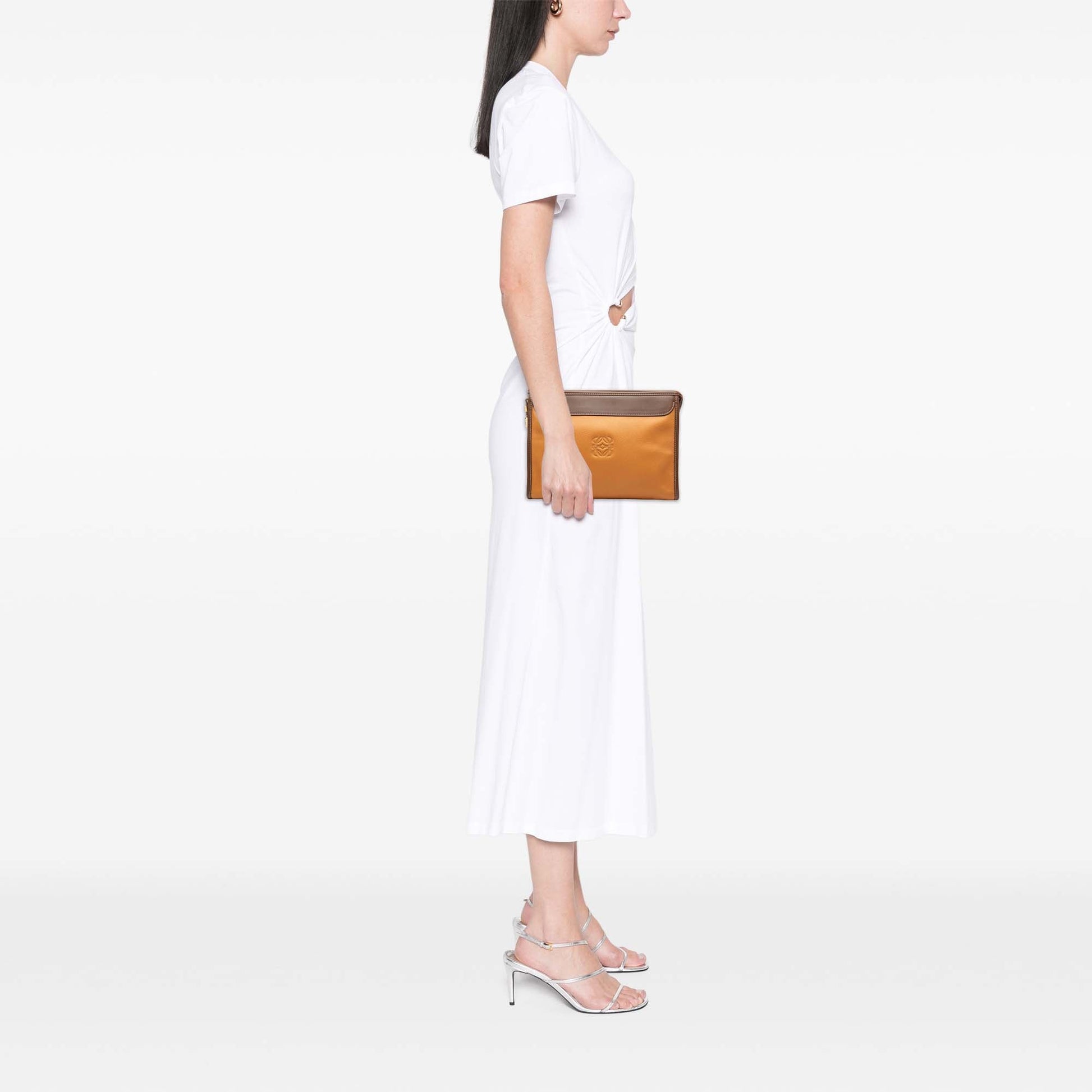 LOEWE Leather Anagram Clutch