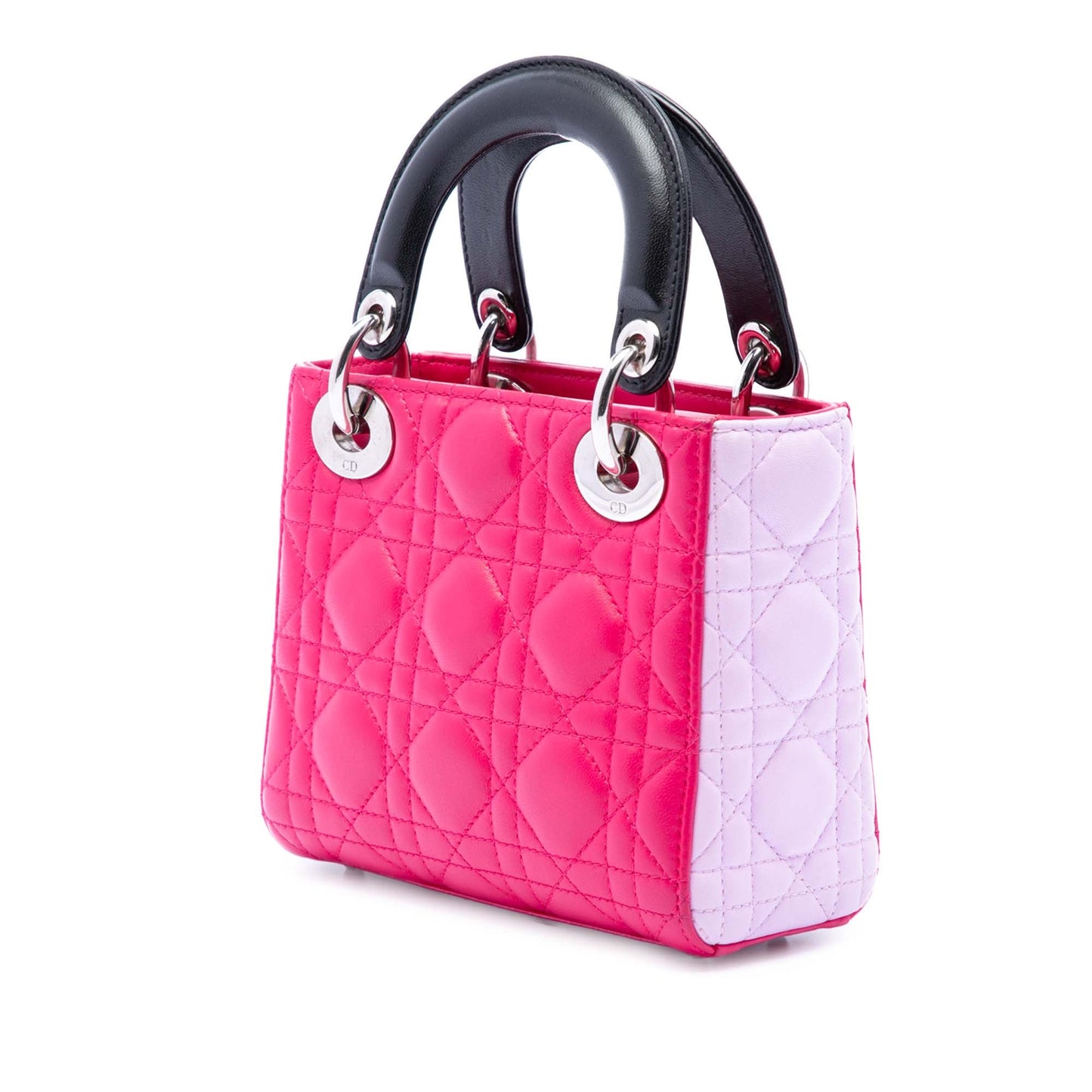 Dior Mini Tricolor Lambskin Cannage Lady Dior