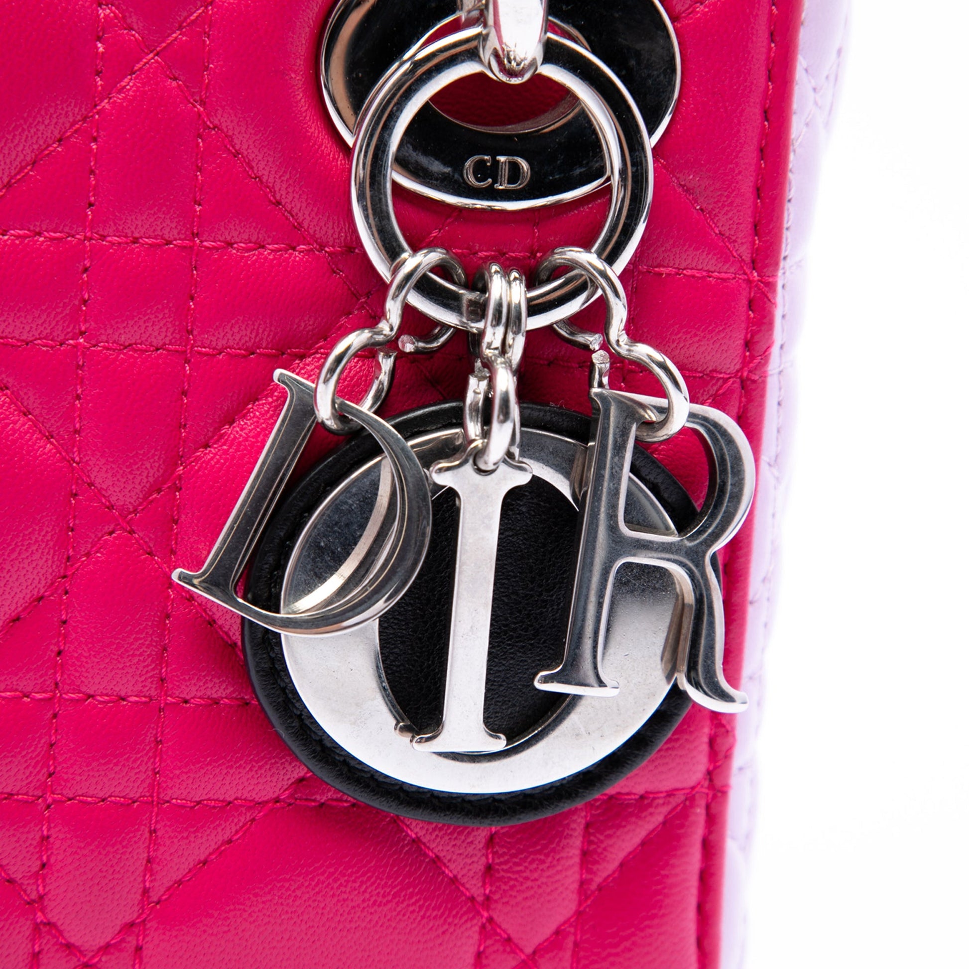 Dior Mini Tricolor Lambskin Cannage Lady Dior