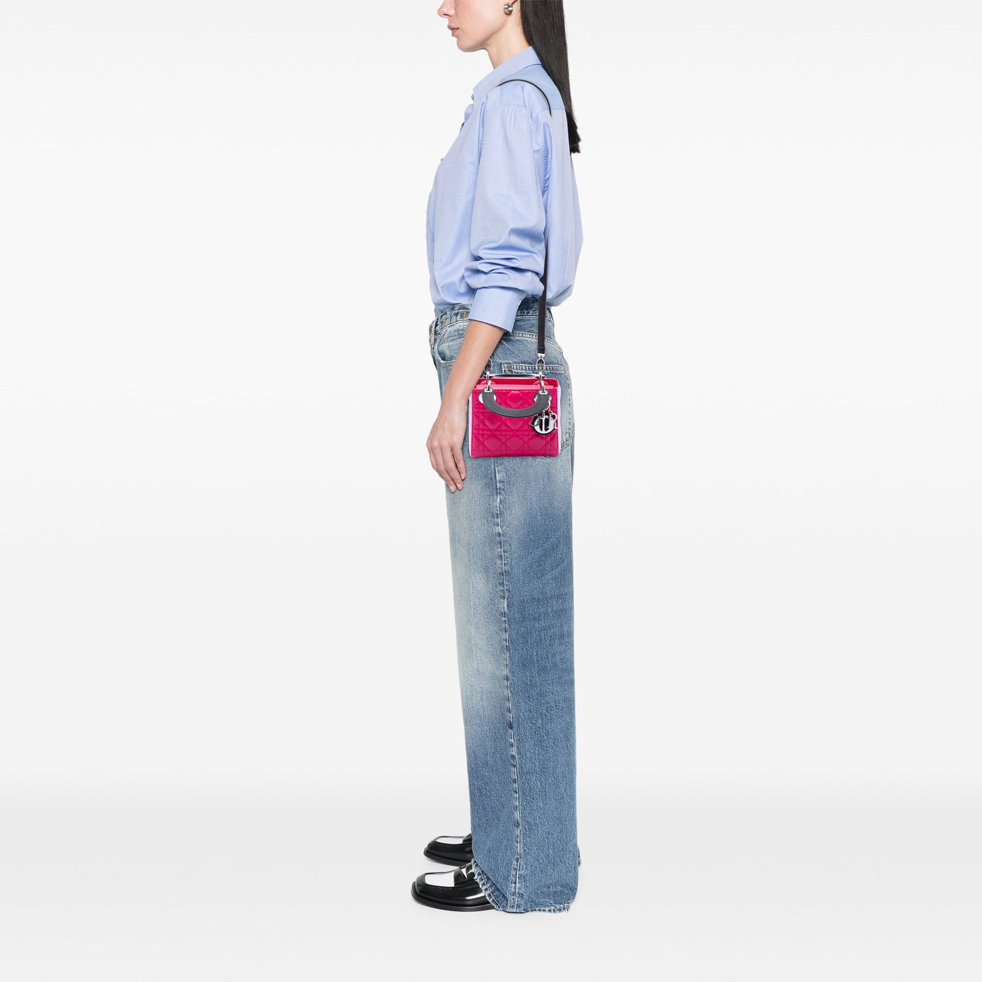 Dior Mini Tricolor Lambskin Cannage Lady Dior