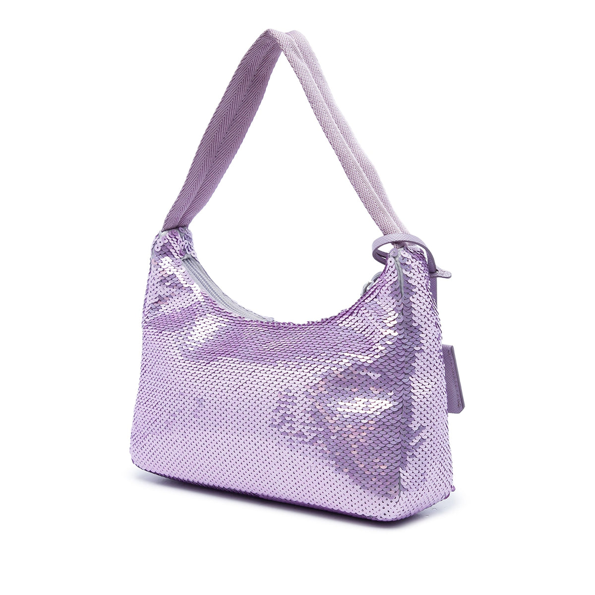 Prada Mini Re Nylon Paillettes Sequin Re Edition 2000 Shoulder Bag — Purple