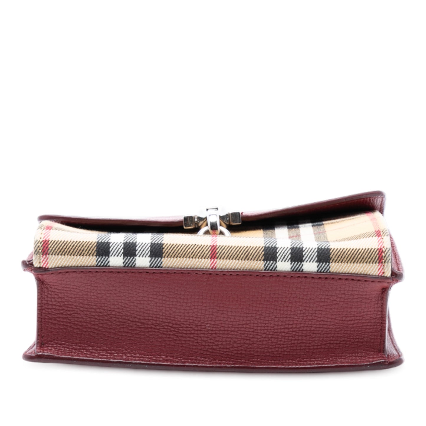 Burberry Small Leather and House Check Canvas Derby Macken Crossbody