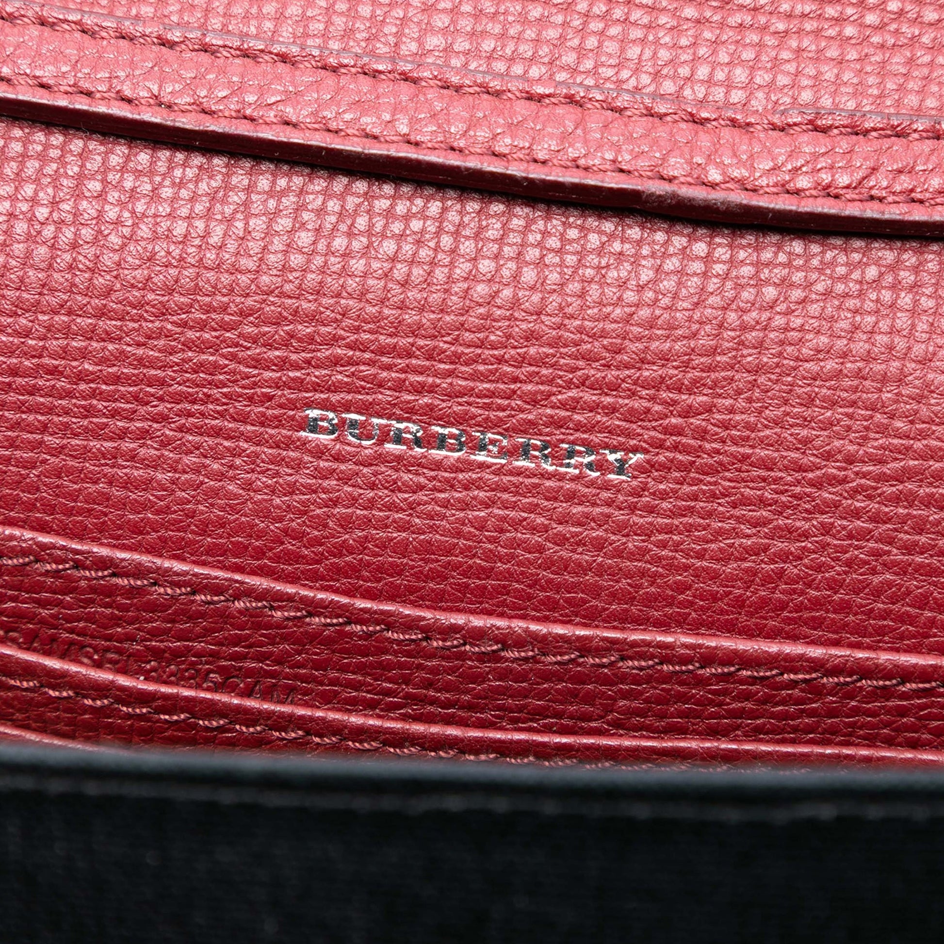 Burberry Small Leather and House Check Canvas Derby Macken Crossbody