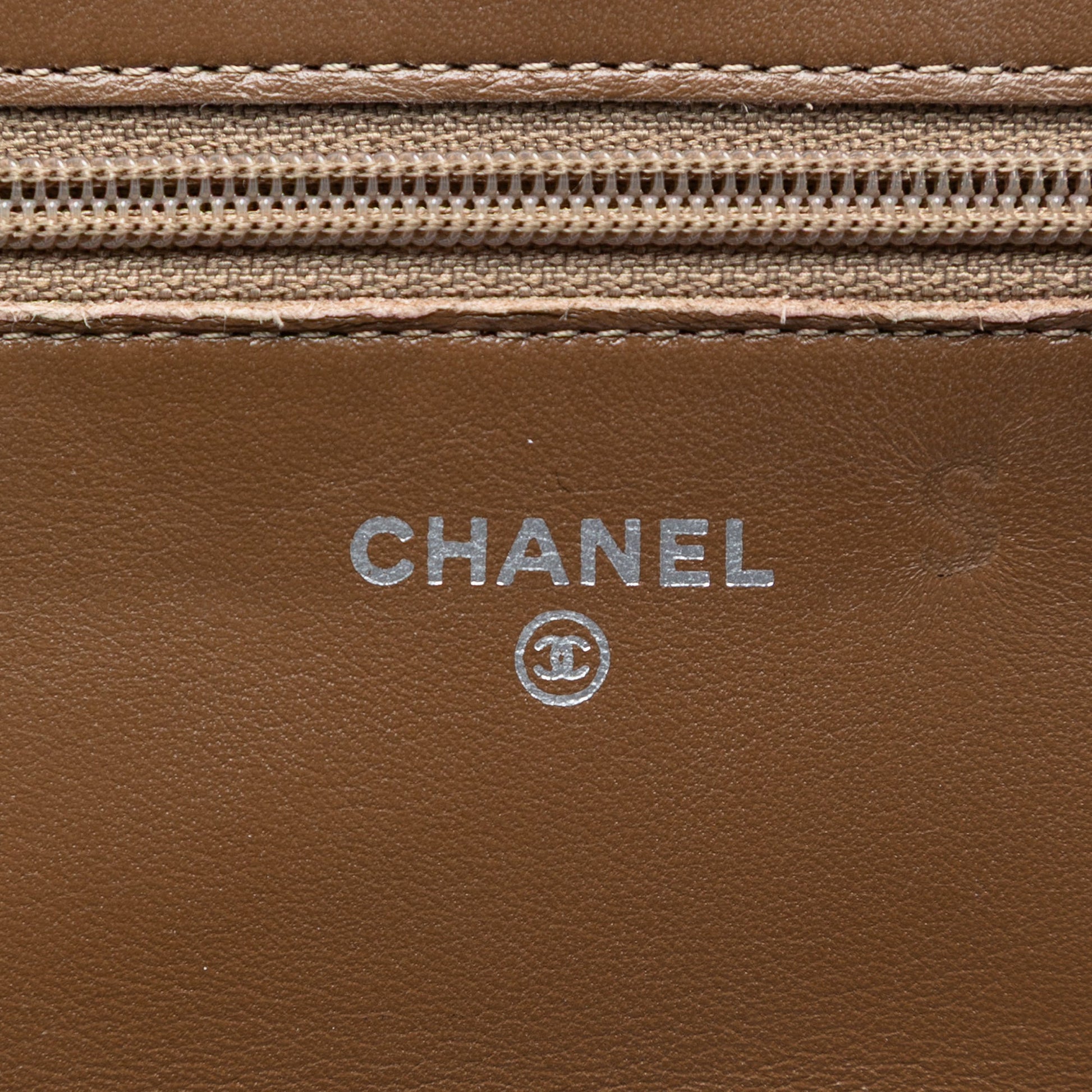Chanel Quilted Metallic Aged Calfskin Reissue 2.55 Wallet on Chain