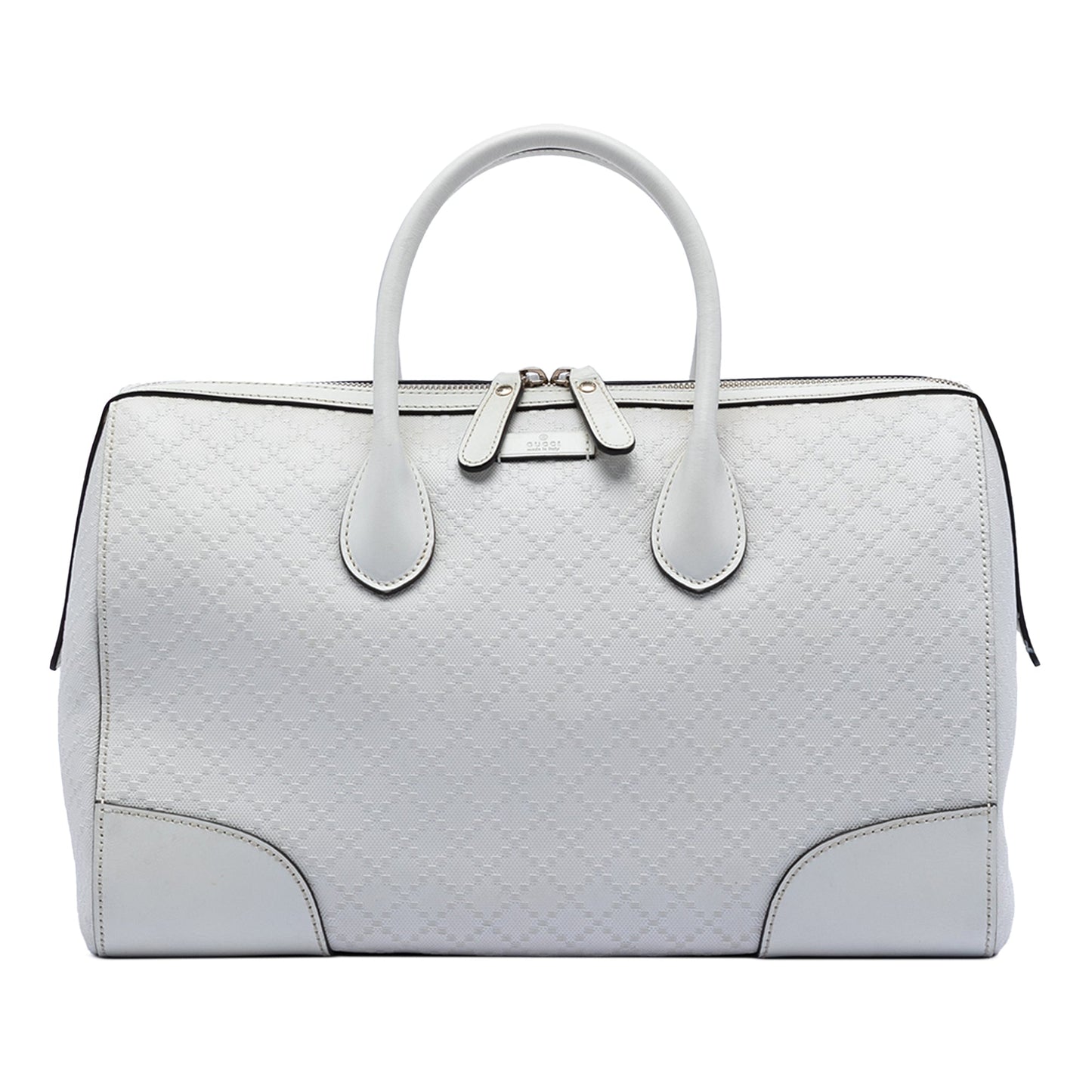 Gucci Medium Diamante Leather Boston Bag