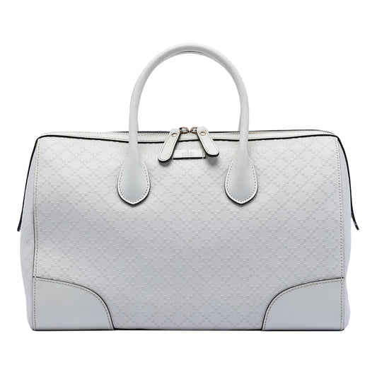 Gucci Medium Diamante Leather Boston Bag