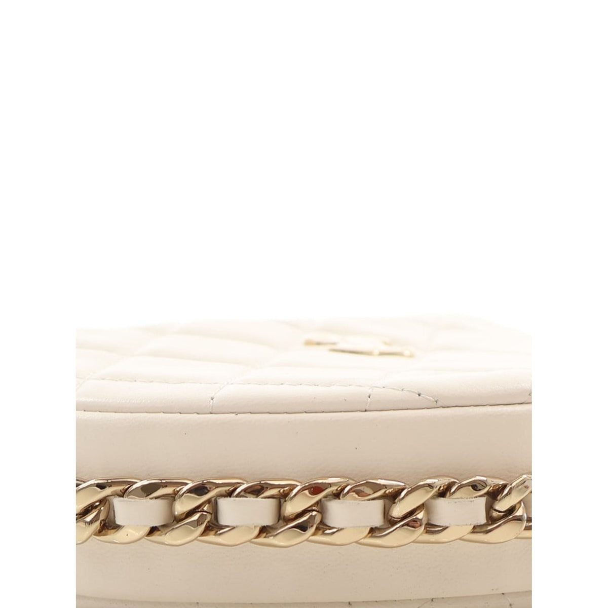 Chanel Mini Quilted Lambskin Chain Around Pouch — White