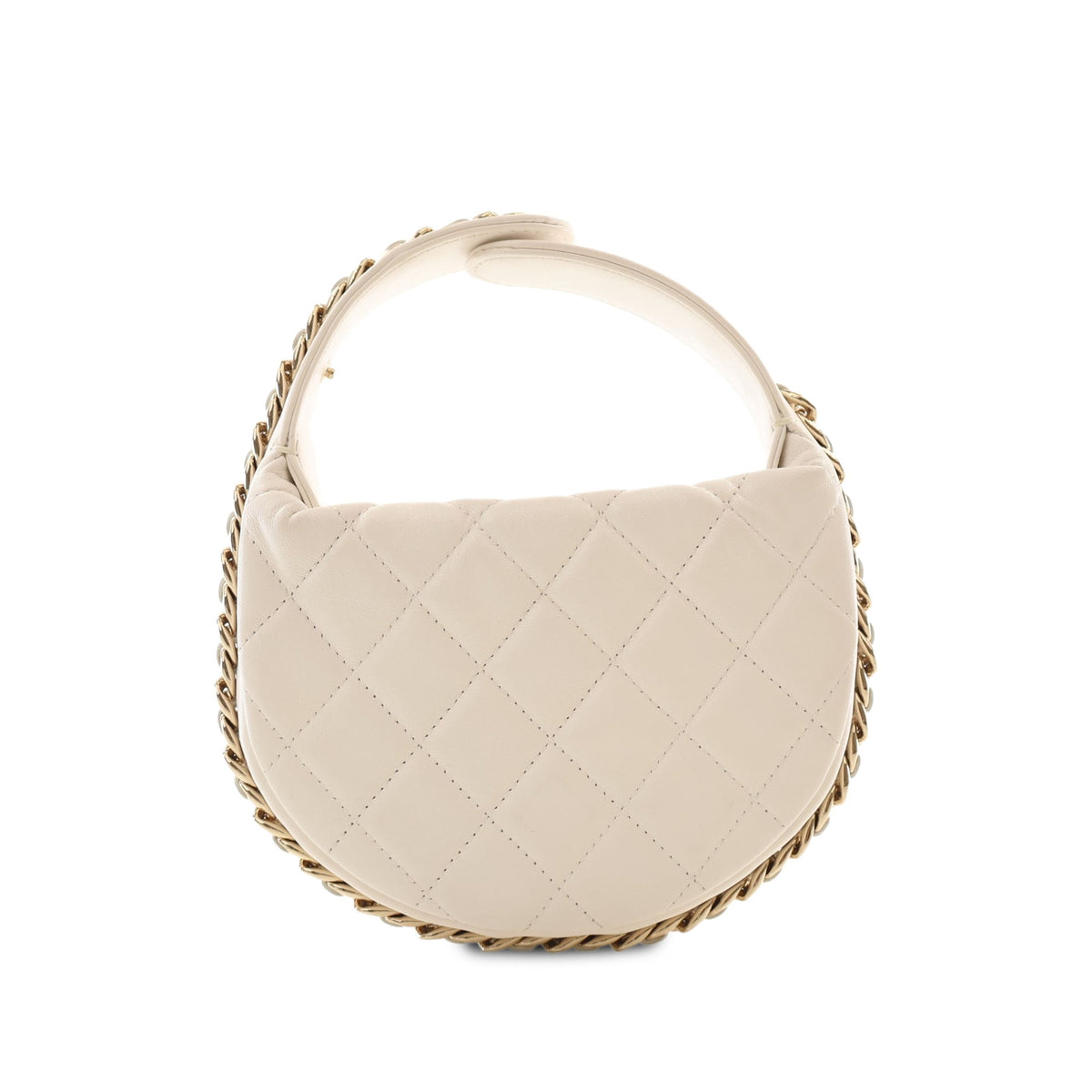 Chanel Mini Quilted Lambskin Chain Around Pouch — White