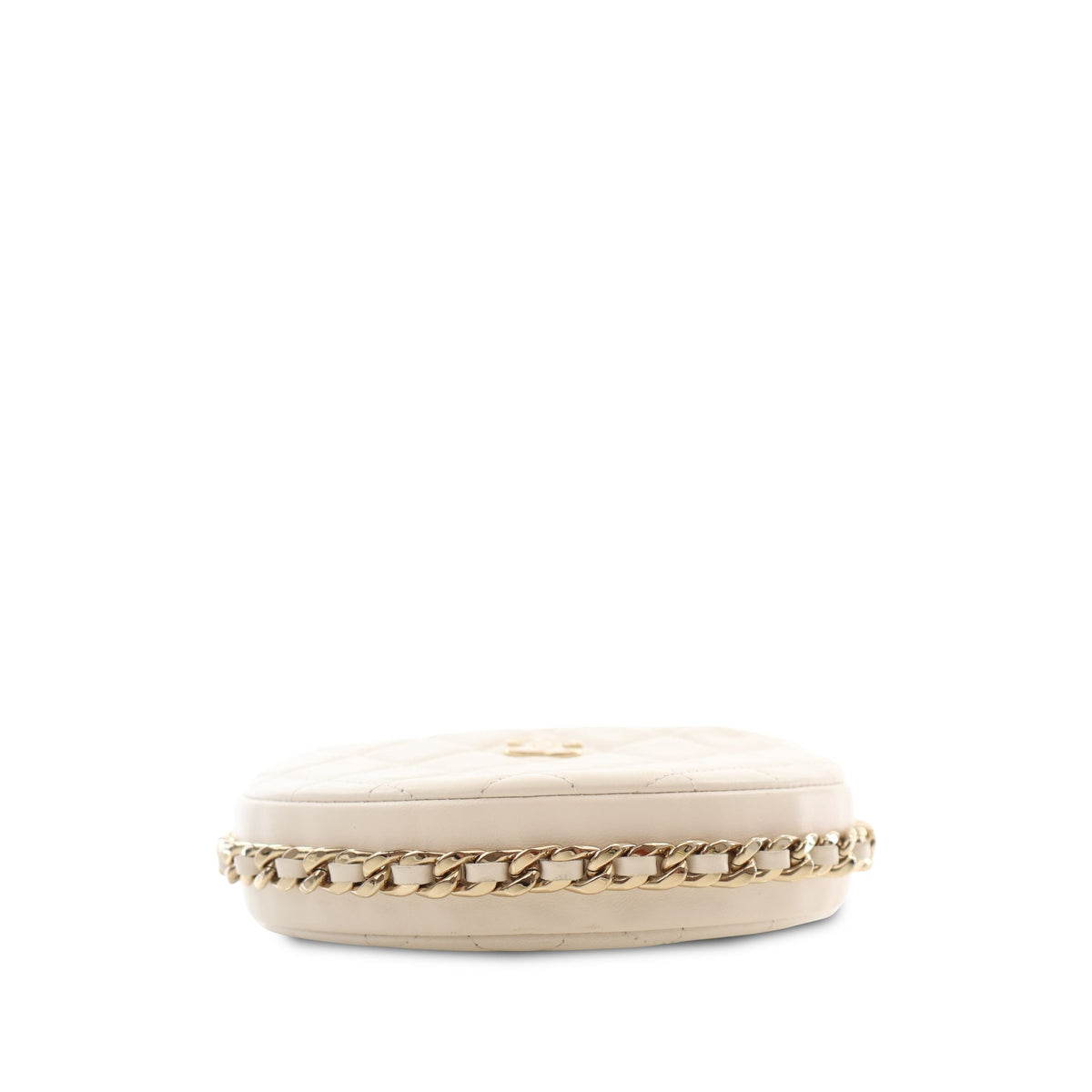Chanel Mini Quilted Lambskin Chain Around Pouch — White