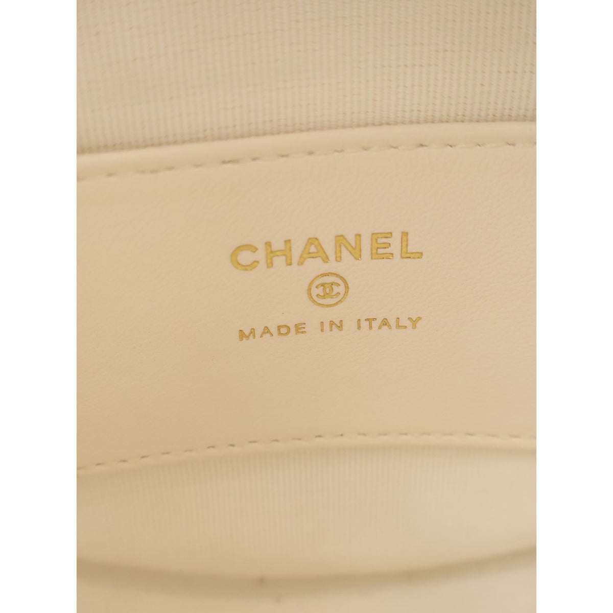Chanel Mini Quilted Lambskin Chain Around Pouch — White