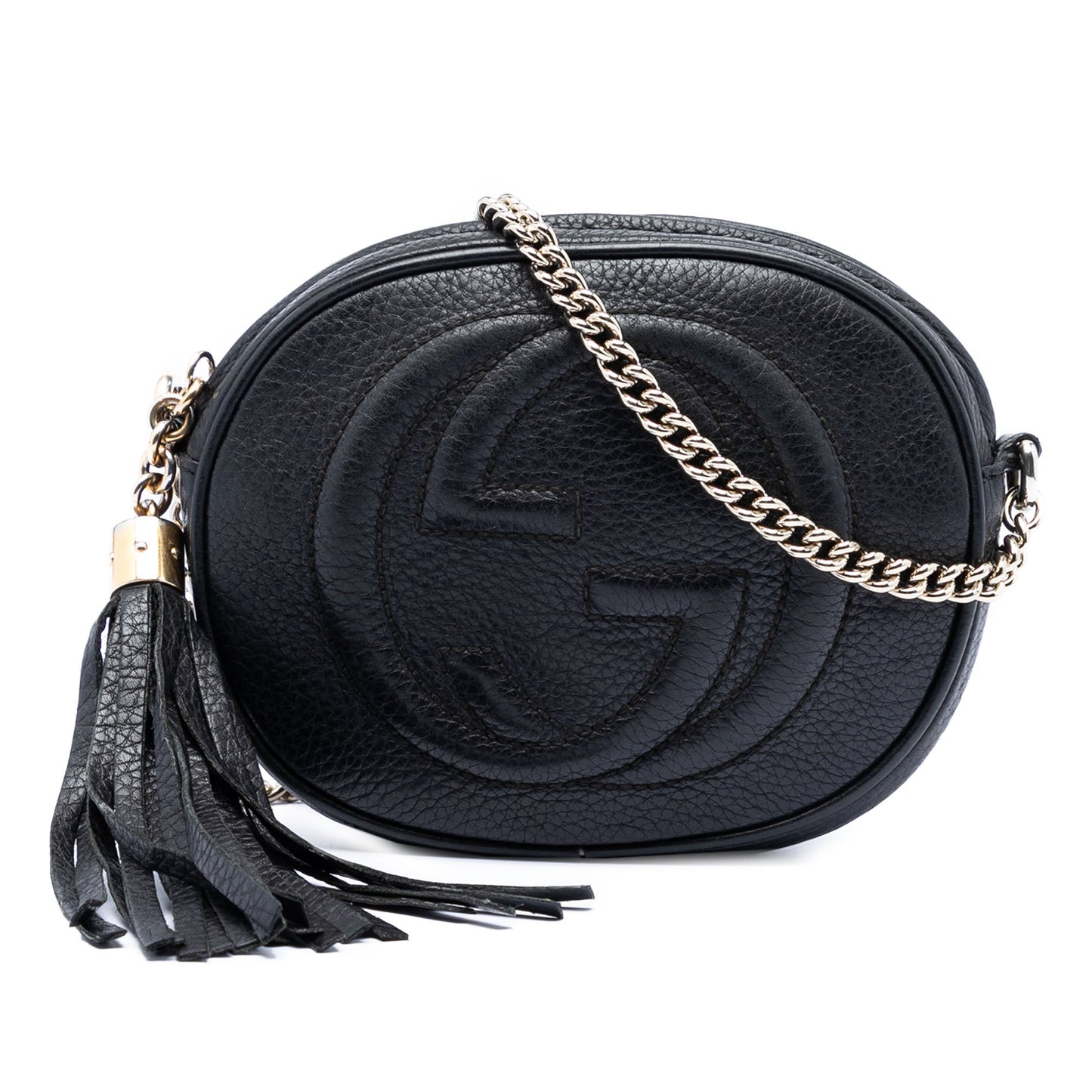 Gucci Mini Pebbled Calfskin Soho Chain Crossbody