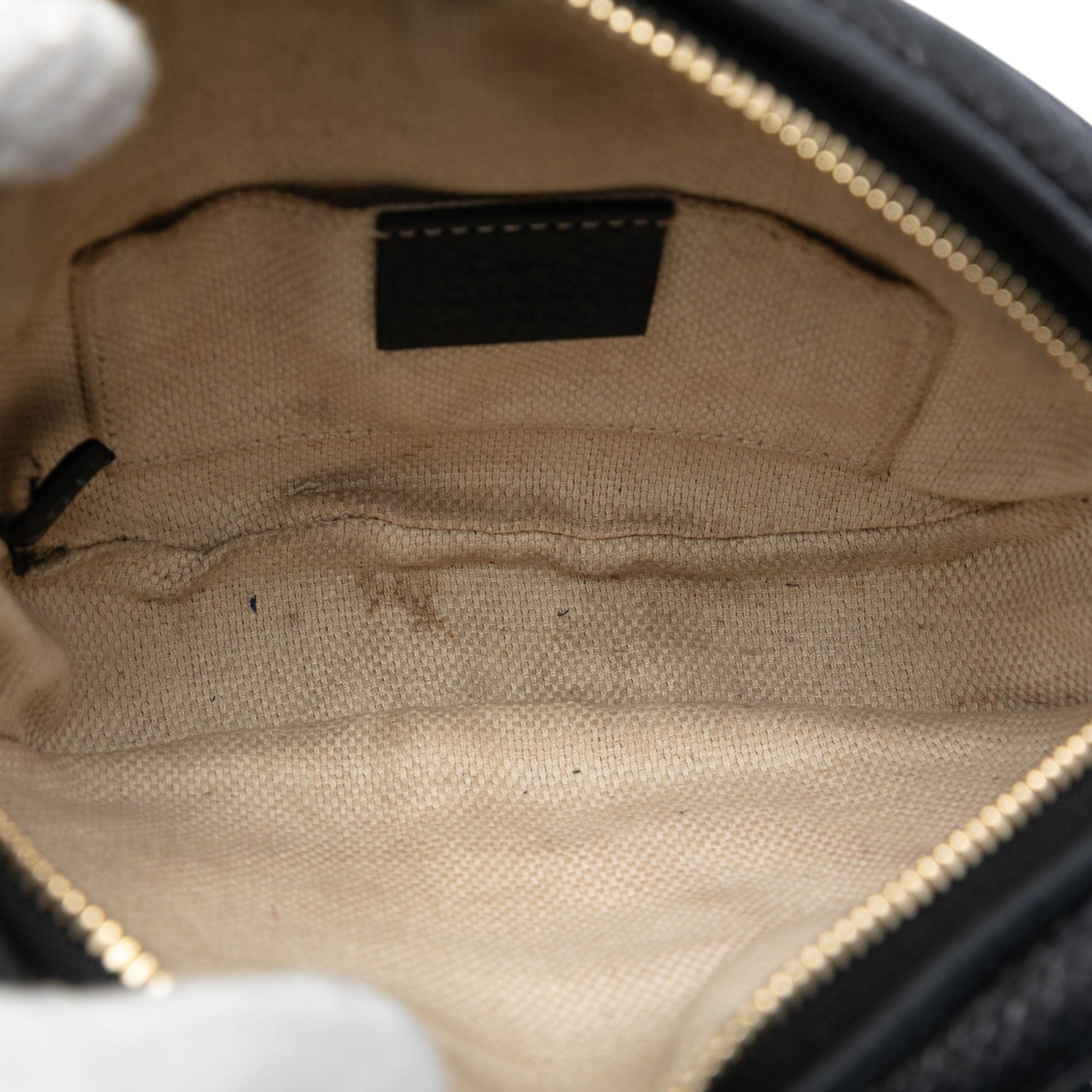 Gucci Mini Pebbled Calfskin Soho Chain Crossbody