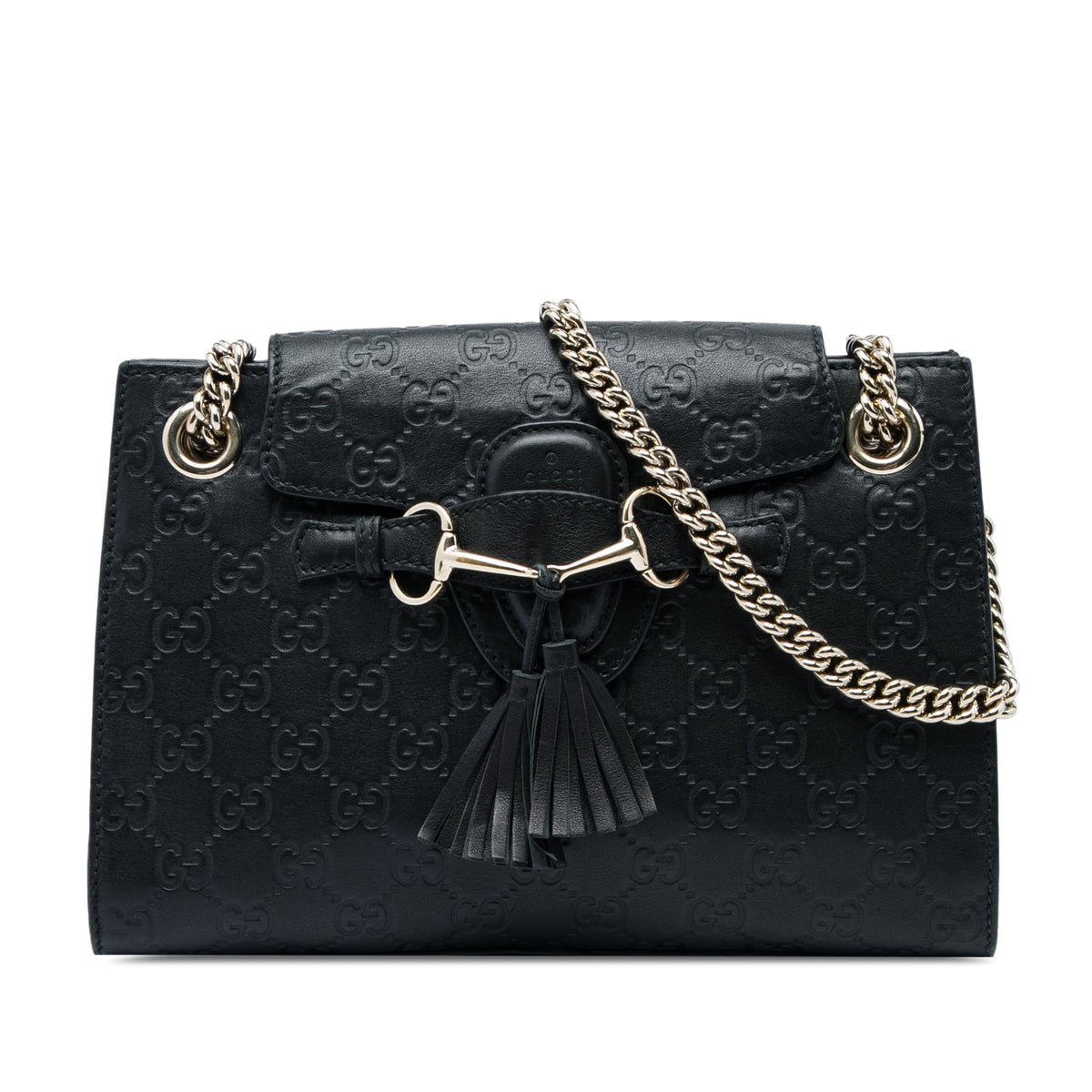 Gucci Small Guccissima Emily Shoulder Bag — Black