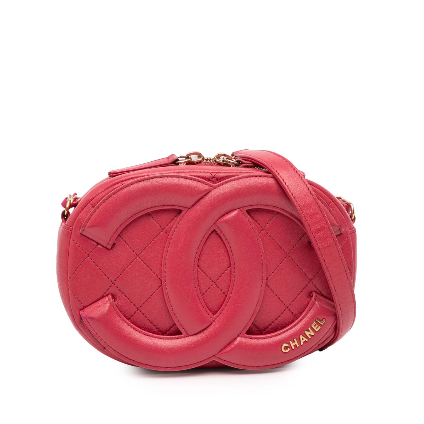 Chanel CC Quilted Lambskin Coco Midnight Camera Bag