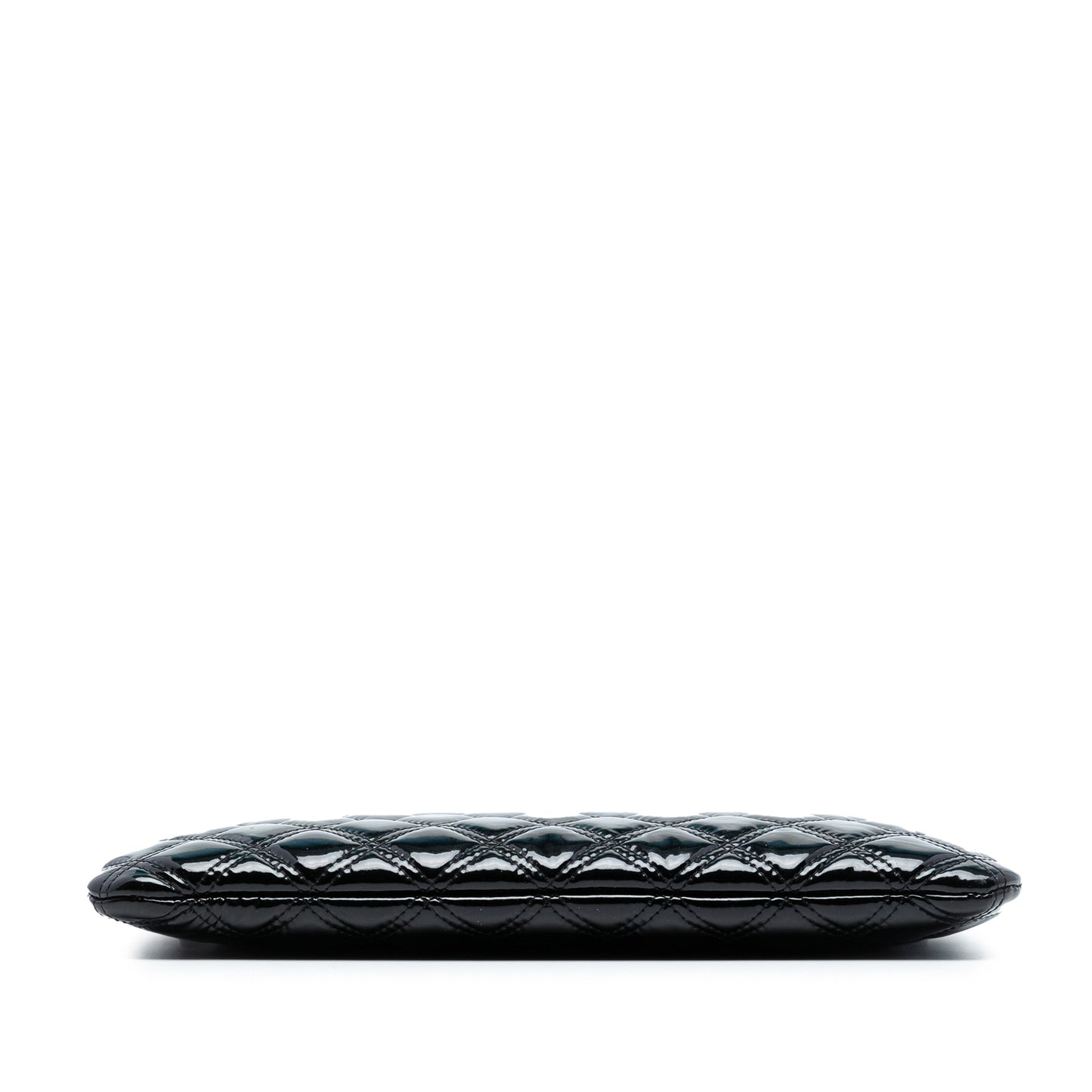 Chanel Medium Quilted Patent Double Stitch O Case Clutch