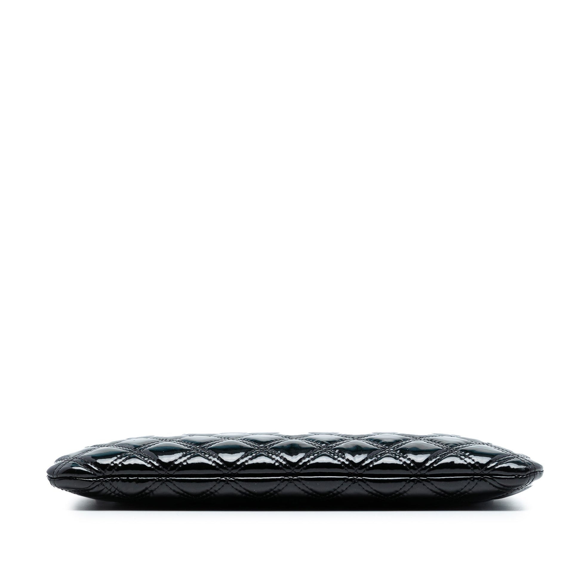 Chanel Medium Quilted Patent Double Stitch O Case Clutch