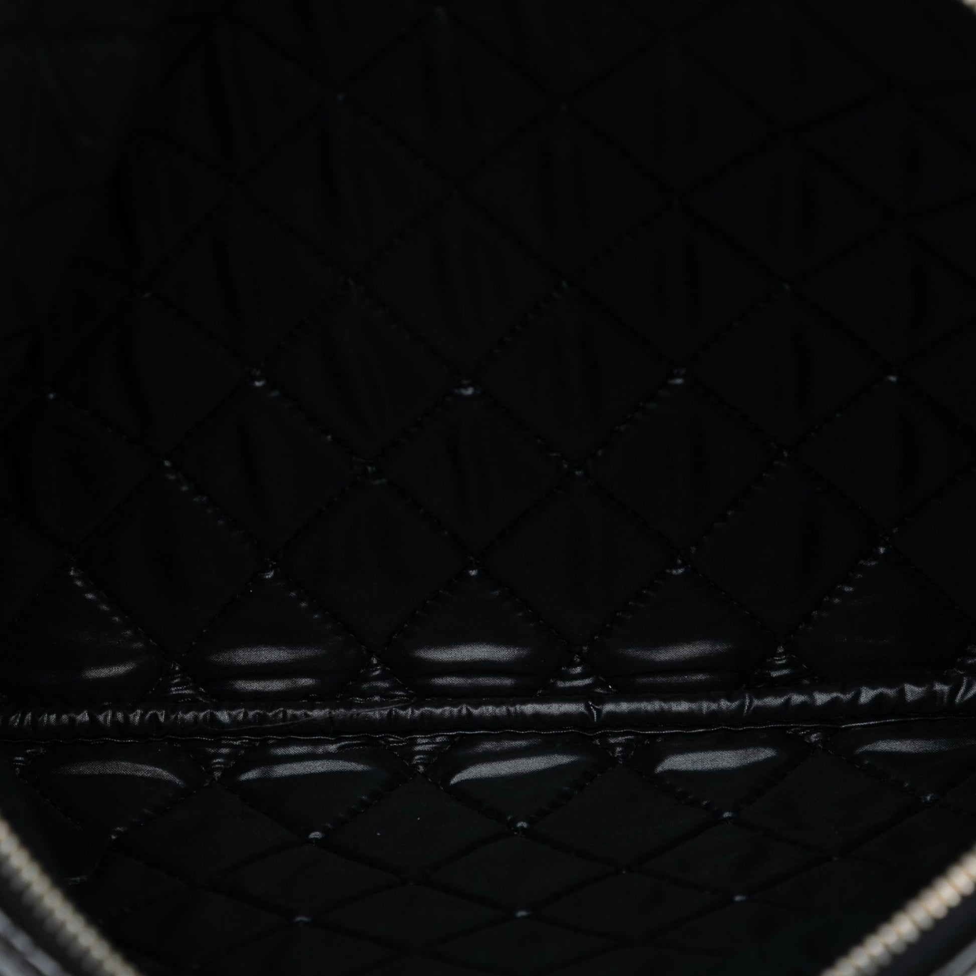 Chanel Medium Quilted Patent Double Stitch O Case Clutch