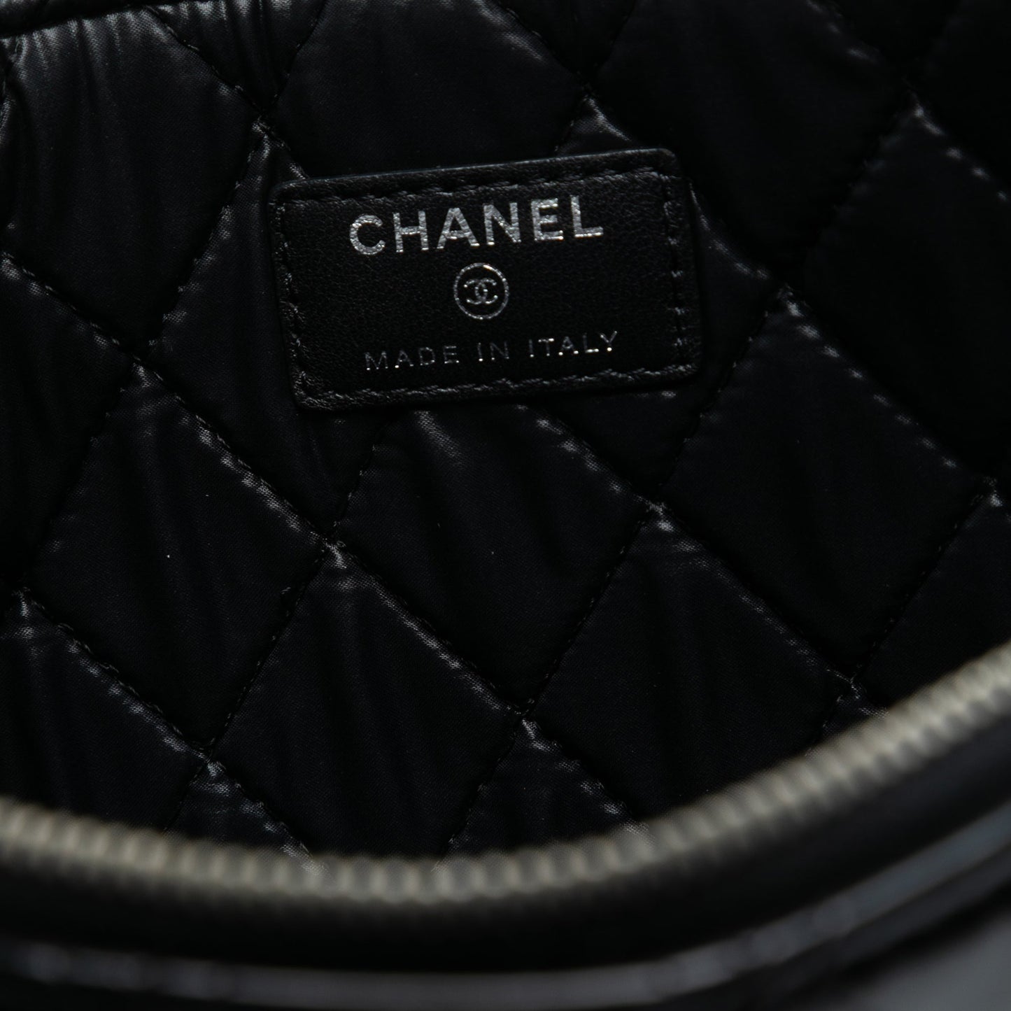 Chanel Medium Quilted Patent Double Stitch O Case Clutch