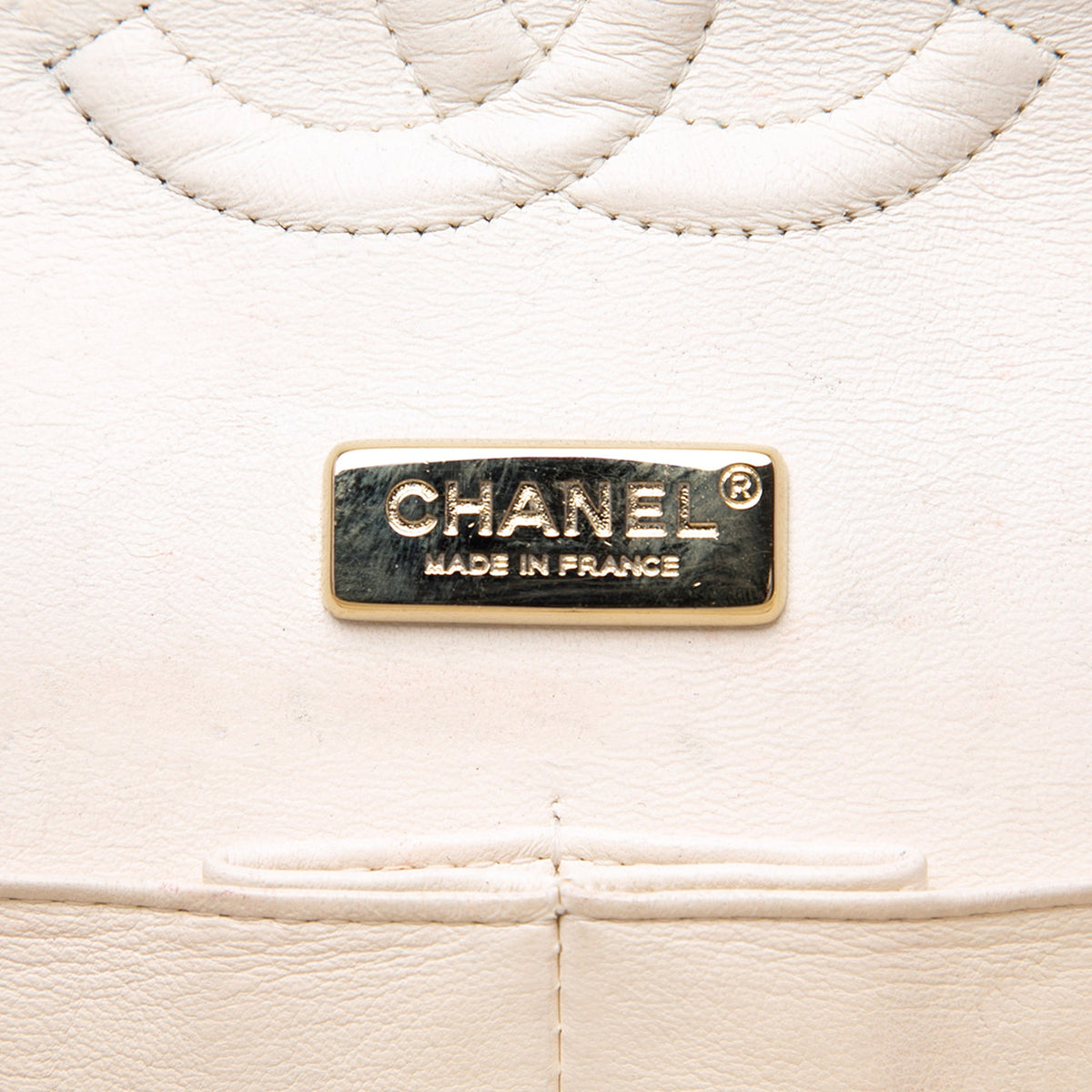 Chanel Medium Classic Metallic Tweed Double Flap — White