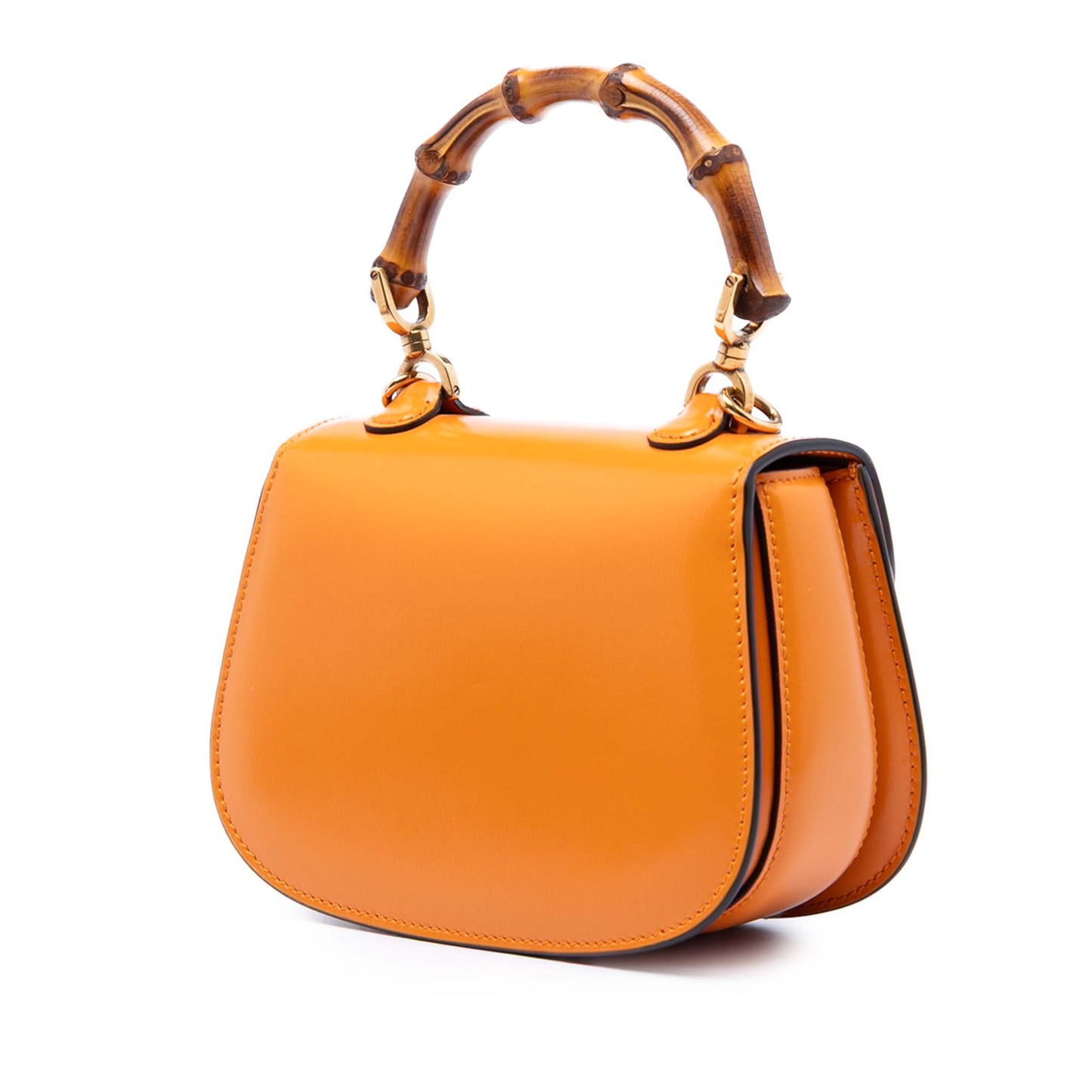 Gucci Mini Calfskin Web 1947 Bamboo Top Handle Bag