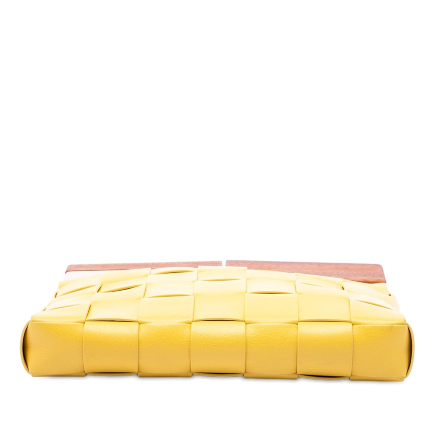 Bottega Veneta Lambskin Maxi Intrecciato The Snap Clutch