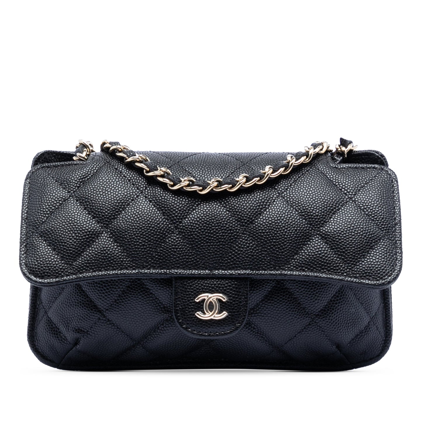Nylon Graffiti Foldable Shopping Tote in Caviar Flap