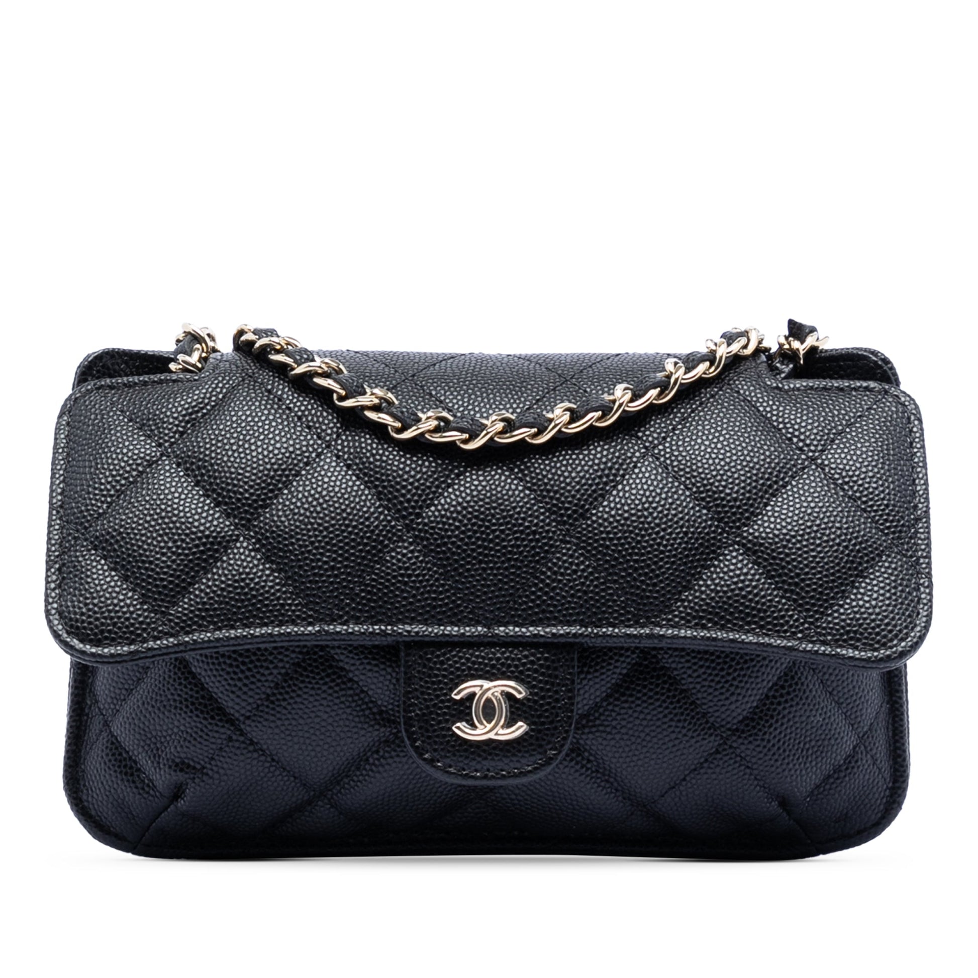 Nylon Graffiti Foldable Shopping Tote in Caviar Flap