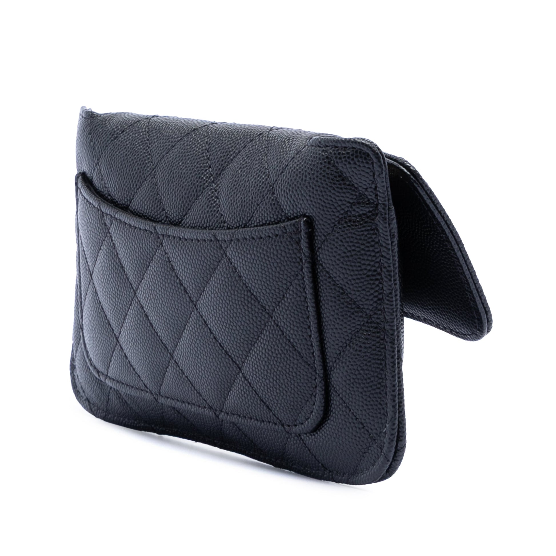 Nylon Graffiti Foldable Shopping Tote in Caviar Flap