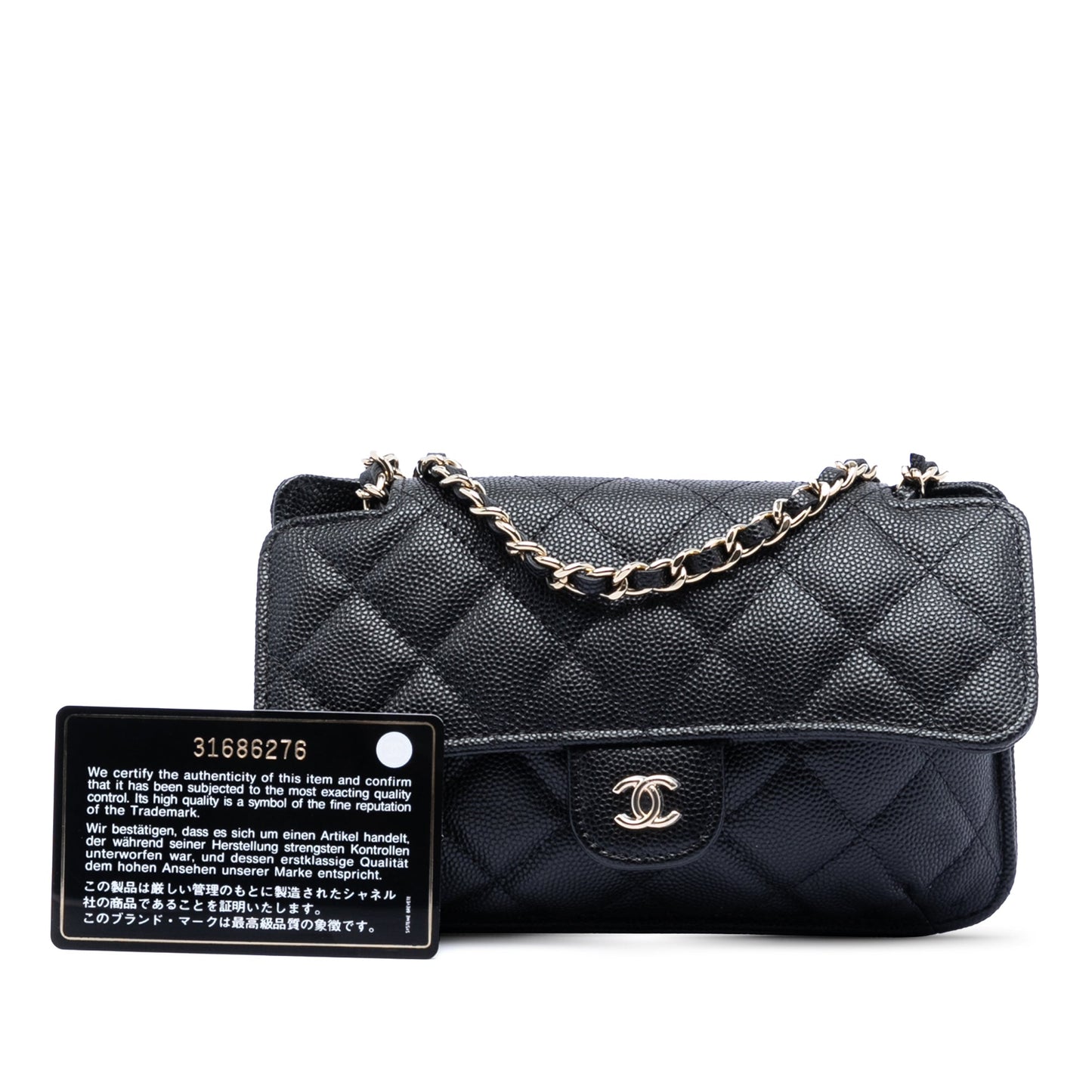 Nylon Graffiti Foldable Shopping Tote in Caviar Flap